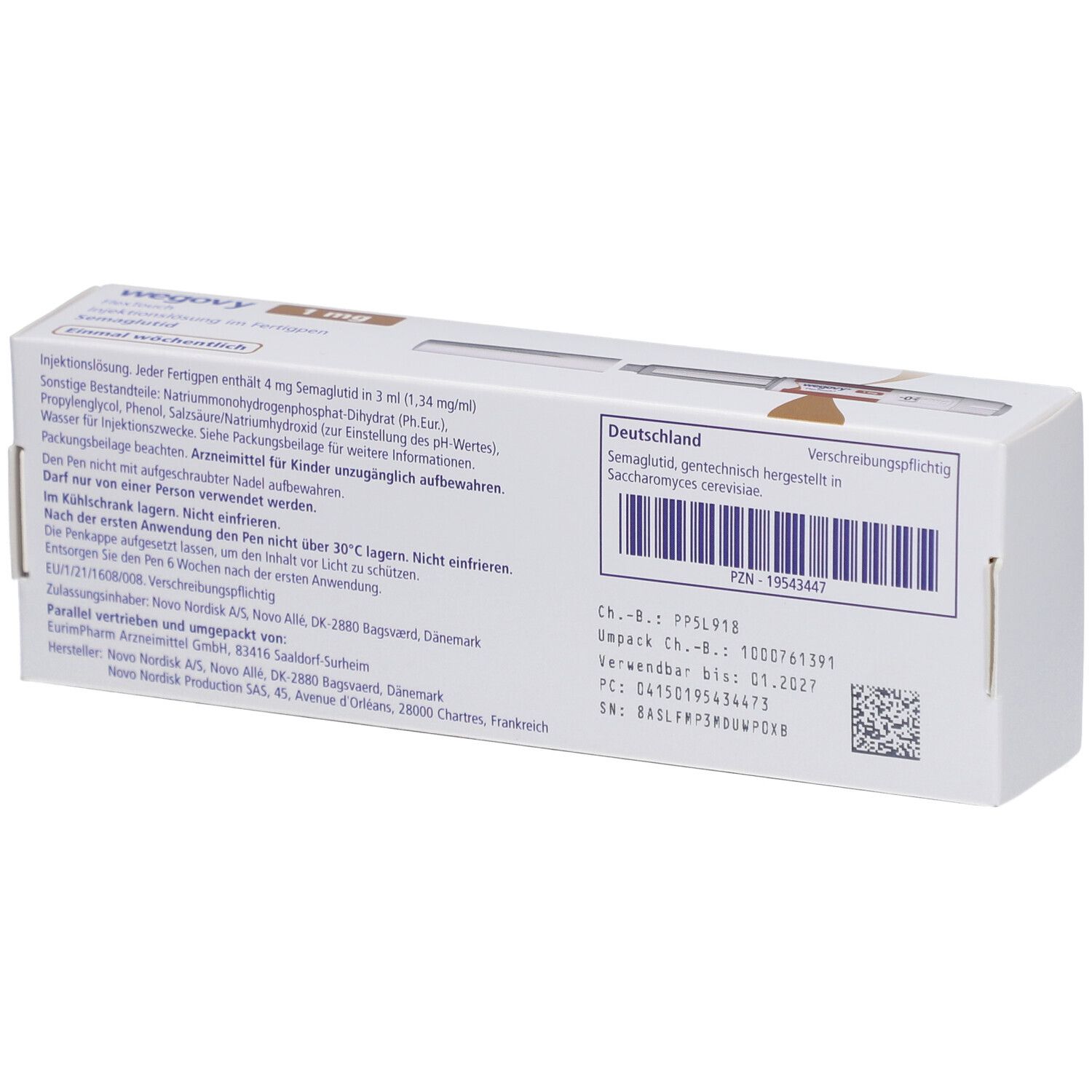 WEGOVY 1 mg FlexTouch Injektionslsg.Fertigpen