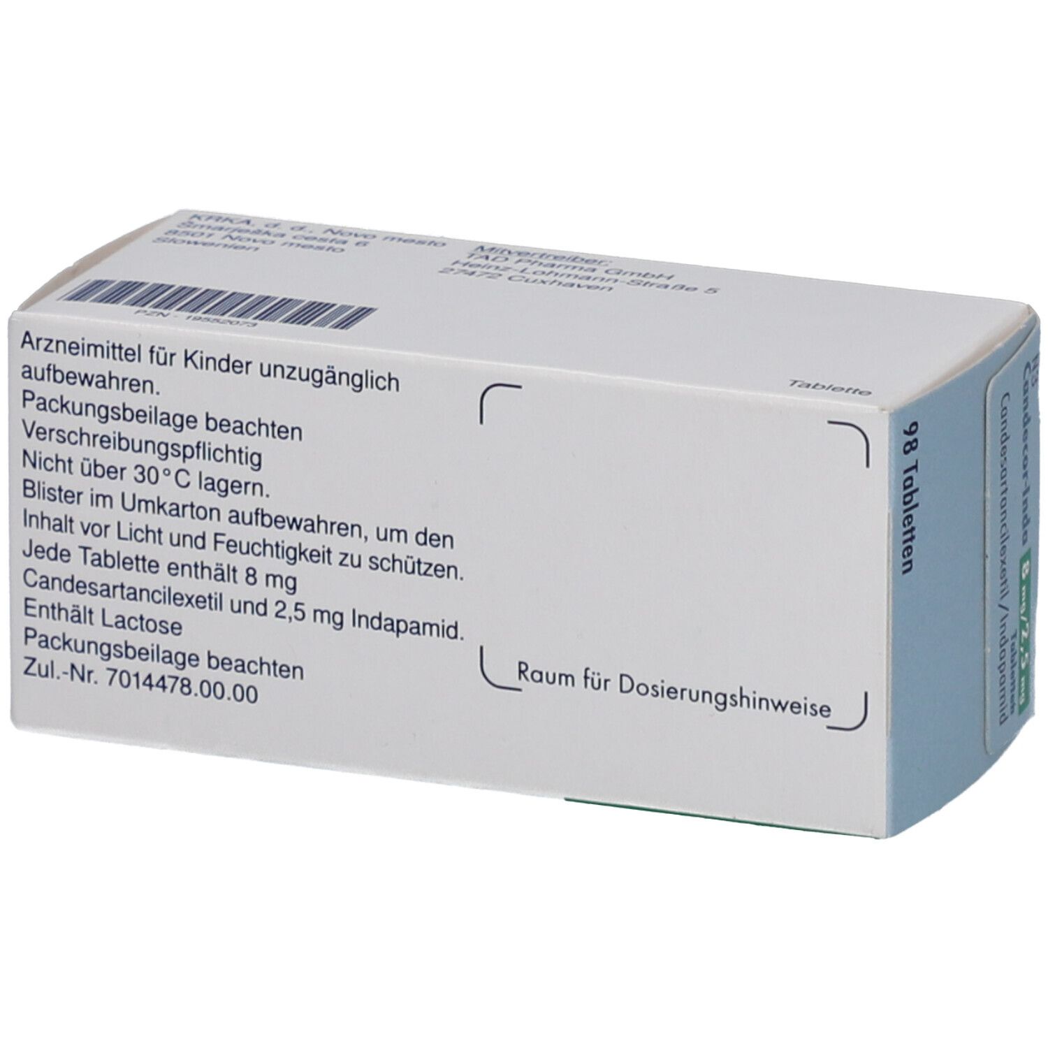 CANDECOR-Inda 8 mg/2,5 mg Tabletten