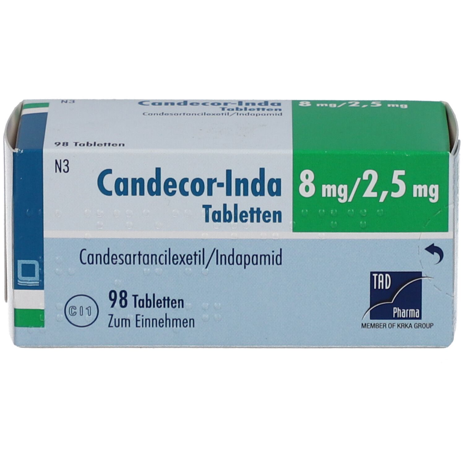 CANDECOR-Inda 8 mg/2,5 mg Tabletten