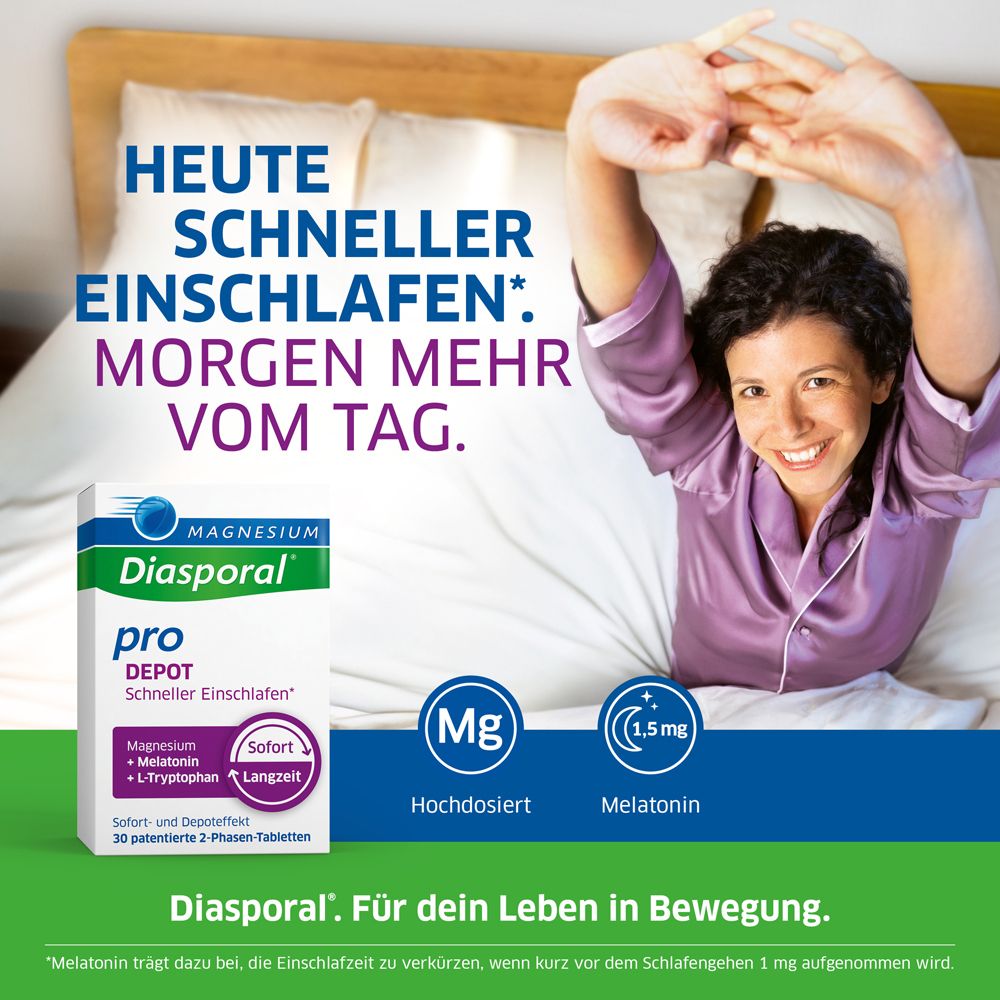 Magnesium-Diasporal pro DEPOT Schneller Einschlafen – Tabletten