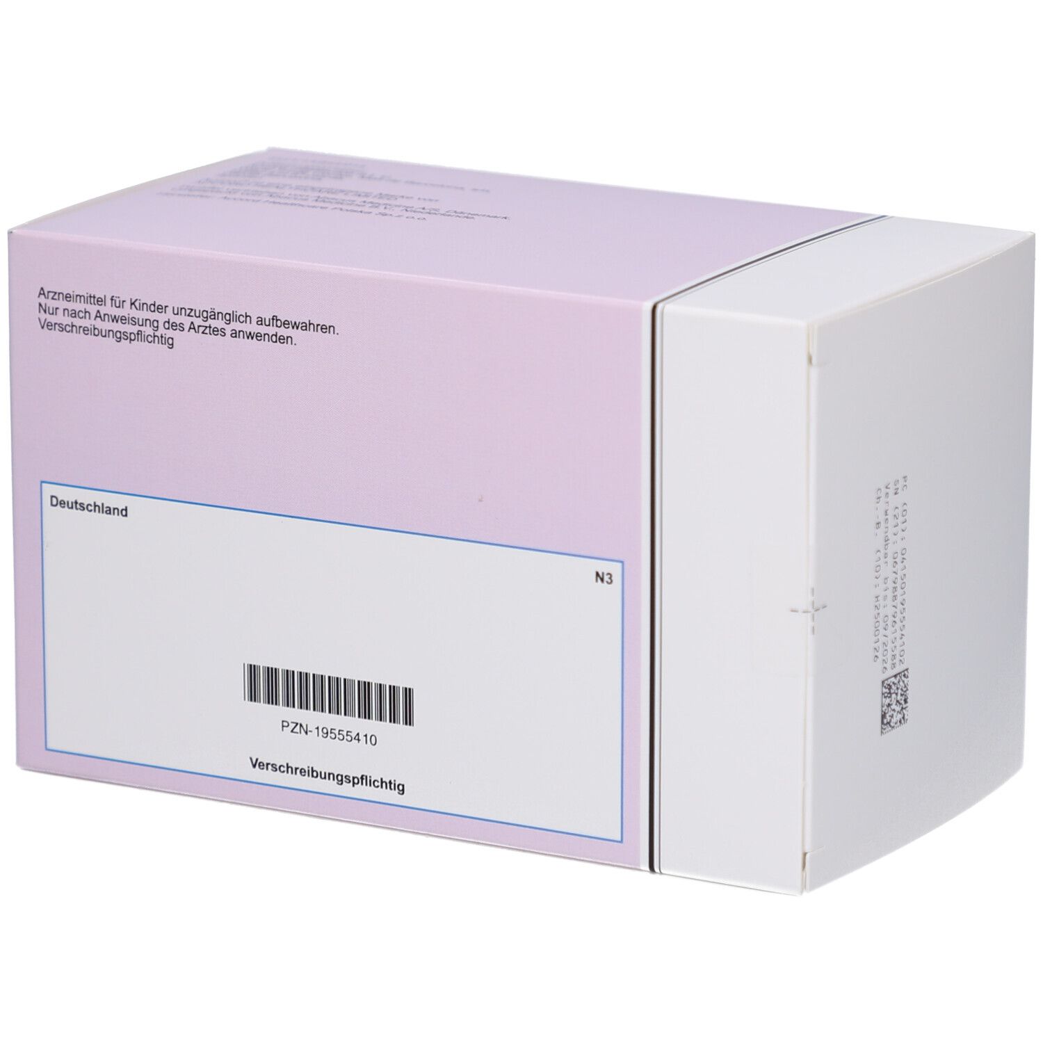 Rückseite der Imatinib Accord 400 mg Packung. Barcode, PZN-Nummer, Text in Deutsch. Verschreibungspflichtig.