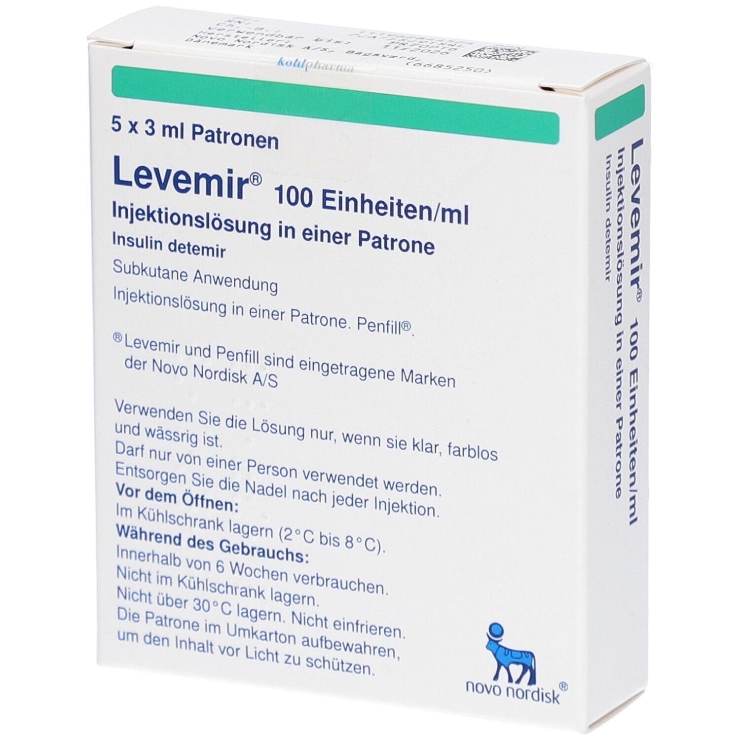 LEVEMIR Penfill 100 Einheiten/ml Inj.-L.Zyl.-Amp.