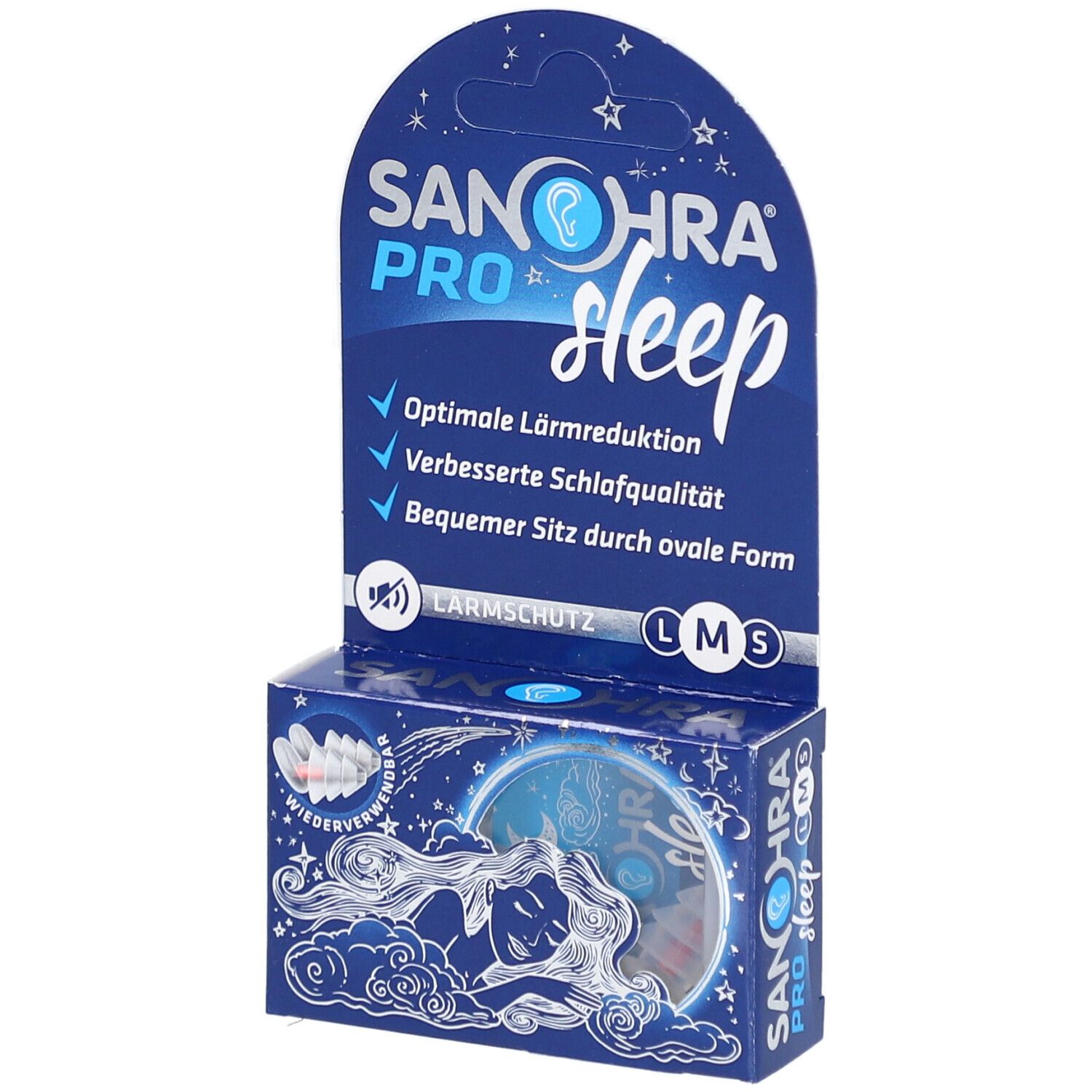 SANOHRA® pro sleep Gehörschutzstöpsel M 8–11 mm