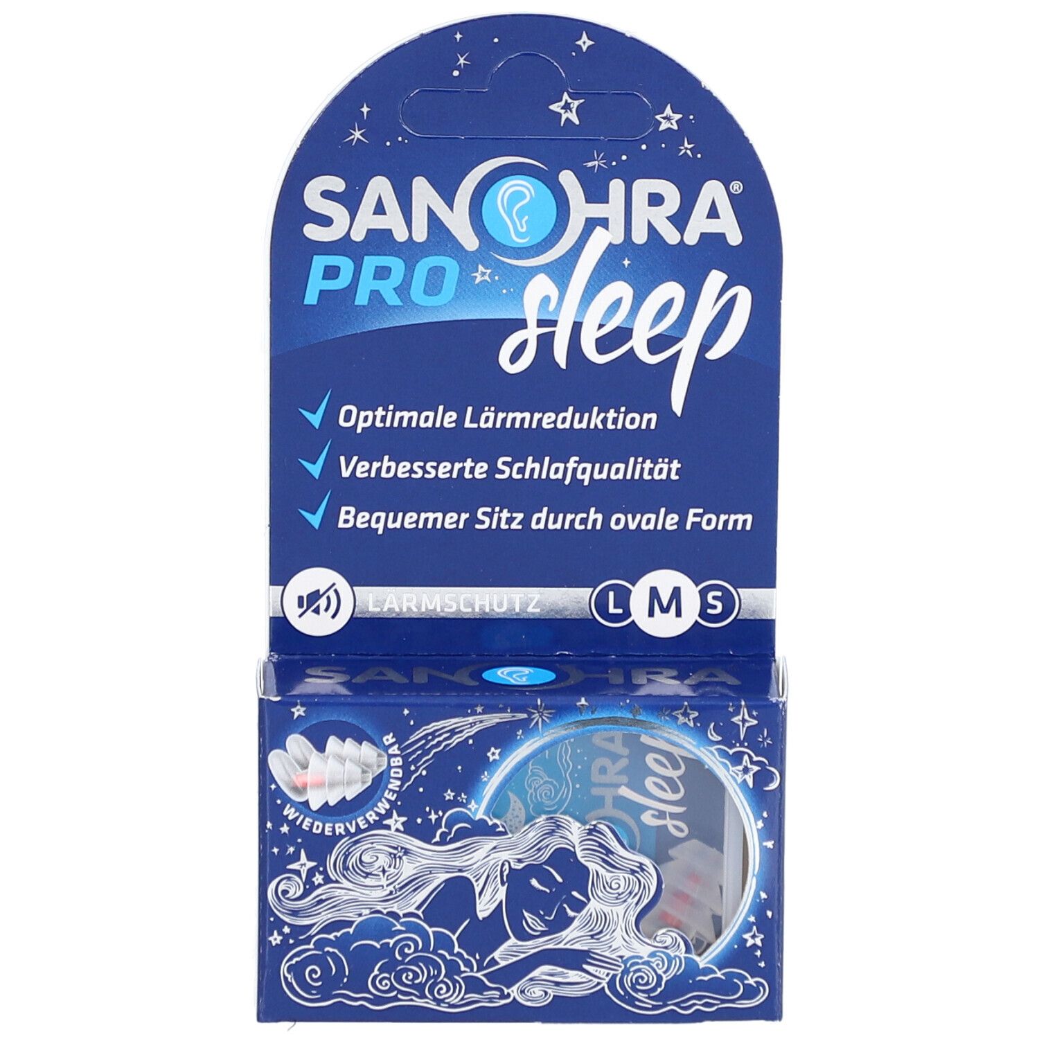 SANOHRA® pro sleep Gehörschutzstöpsel M 8–11 mm