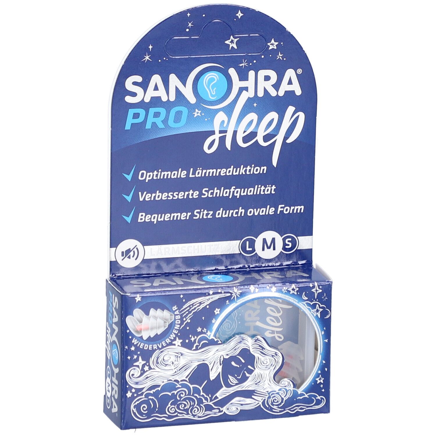 SANOHRA® pro sleep Gehörschutzstöpsel M 8–11 mm