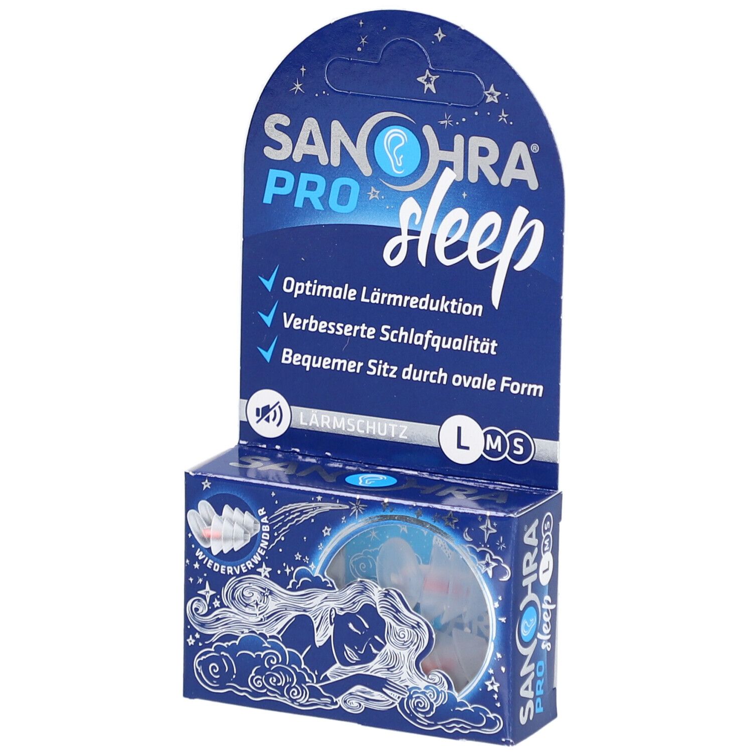 SANOHRA® pro sleep Gehörschutzstöpsel L 9–13 mm