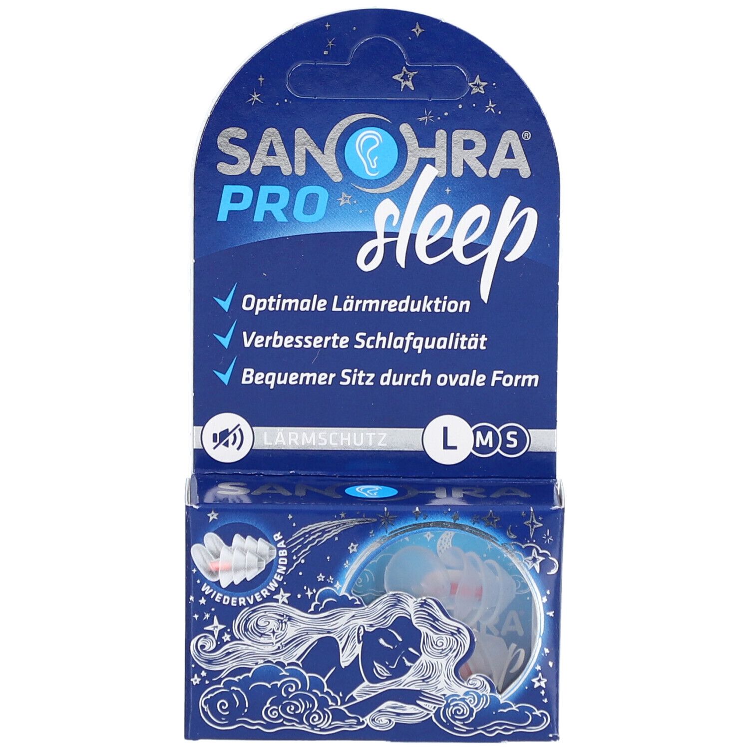 SANOHRA® pro sleep Gehörschutzstöpsel L 9–13 mm