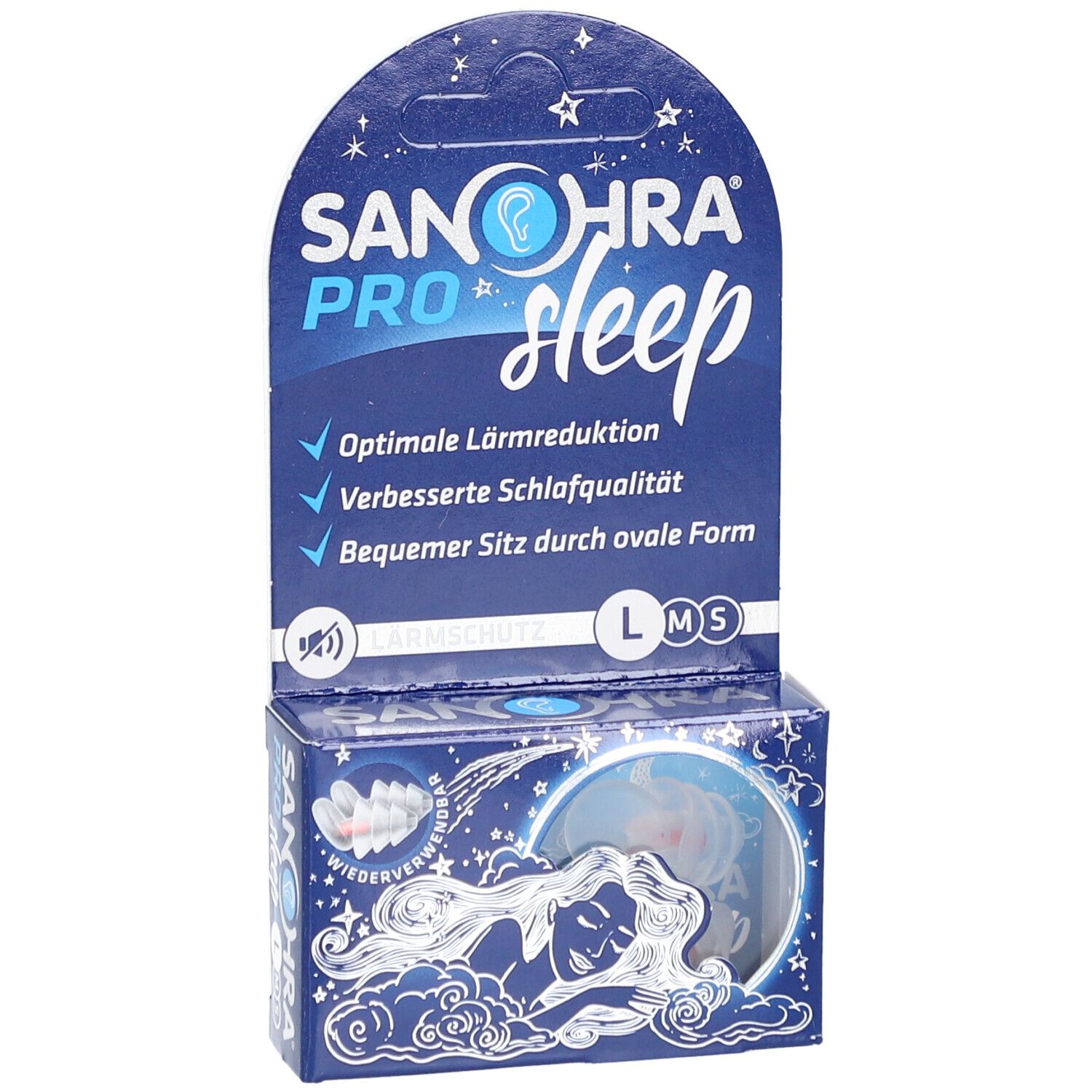 SANOHRA® pro sleep Gehörschutzstöpsel L 9–13 mm