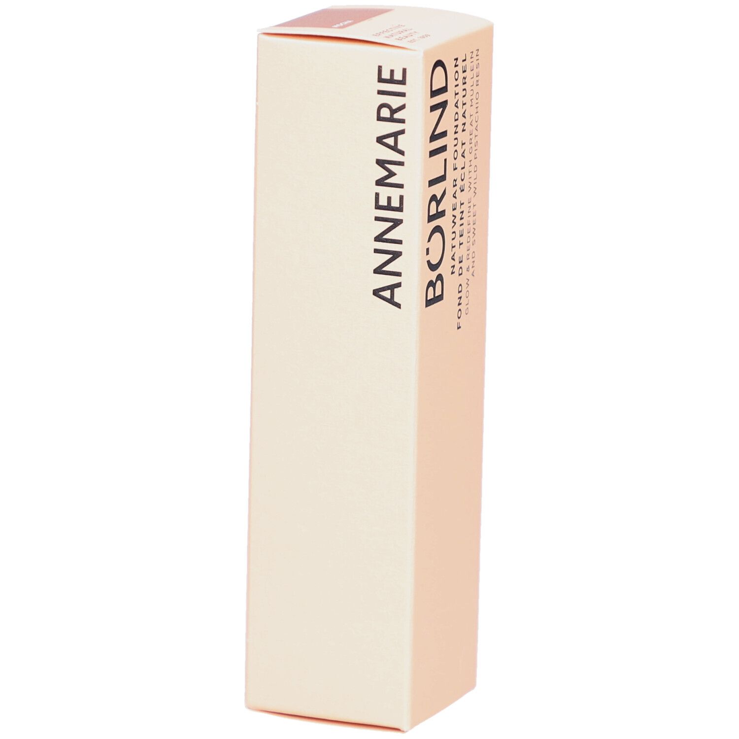 ANNEMARIE BÖRLIND Natuwear Foundation. Beige Karton. Produktname und Marke sichtbar.