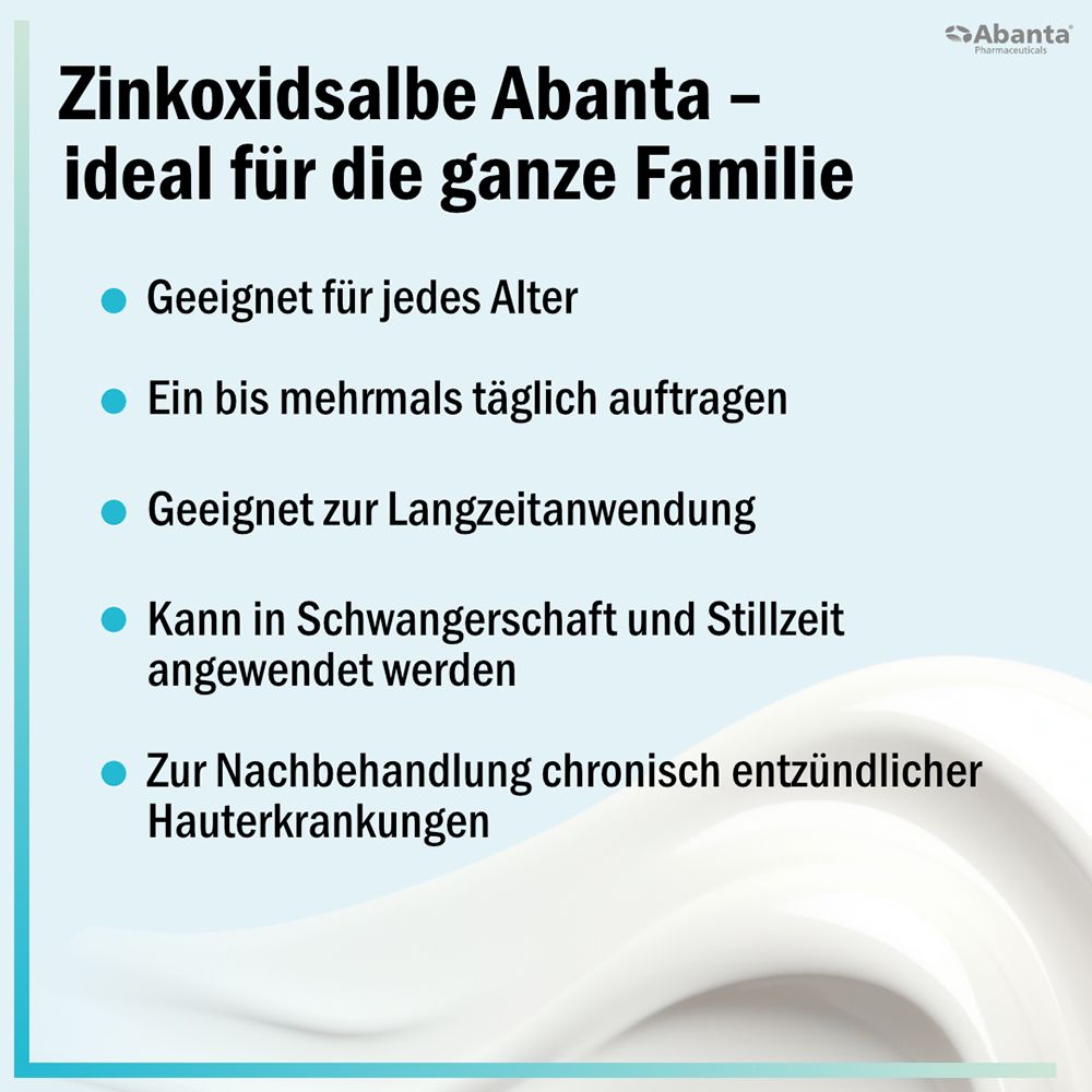 Familie mit Baby, die die Eignung der Abanta Zinkoxidsalbe 100 mg/g für die ganze Familie zeigt.