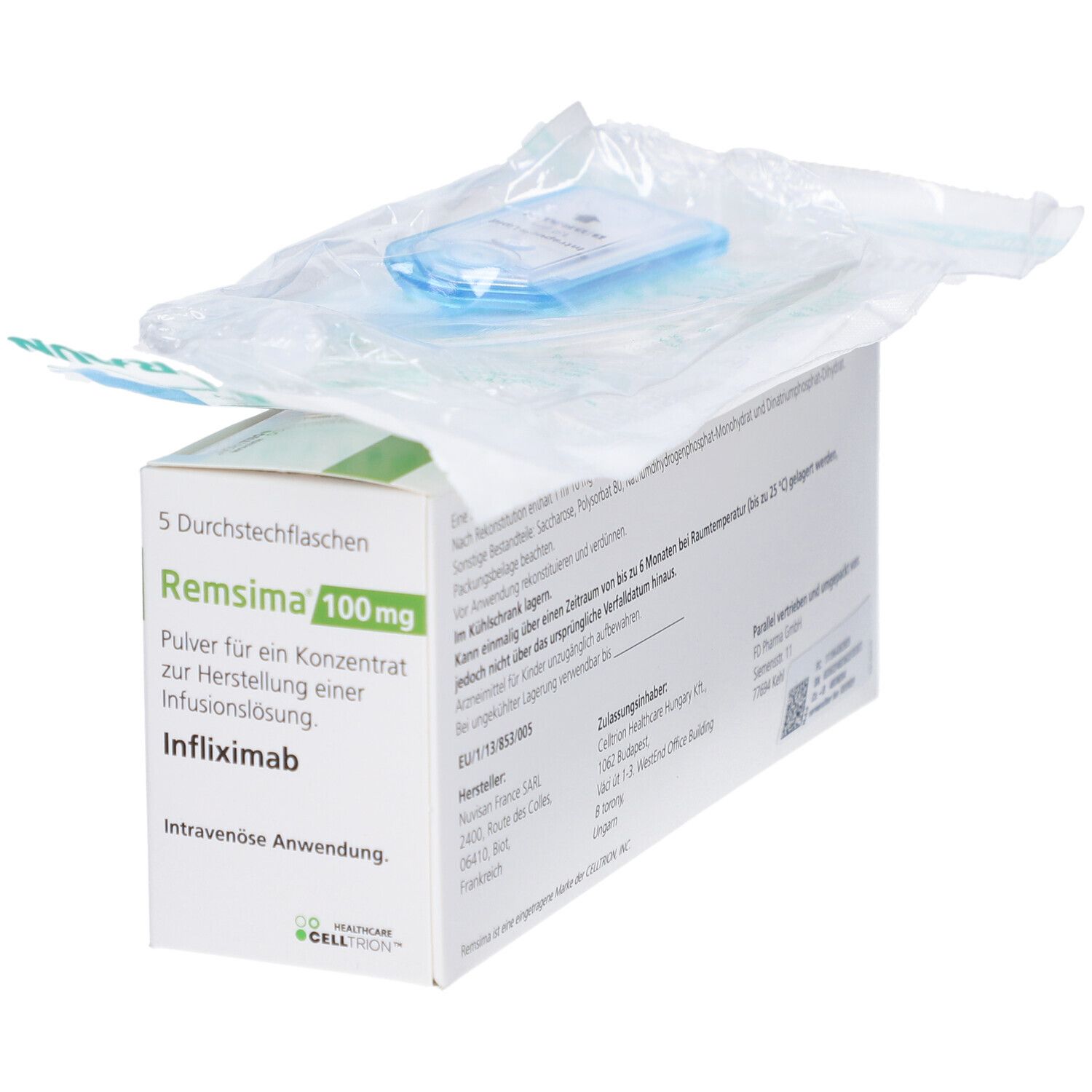 REMSIMA 100 mg Plv.f.e.Konz.z.Her.e.Inf.-Lsg.Dsfl.