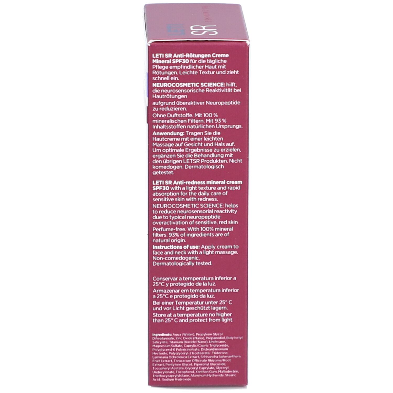 LETI SR Anti-Rötungen Creme Mineral SPF 30
