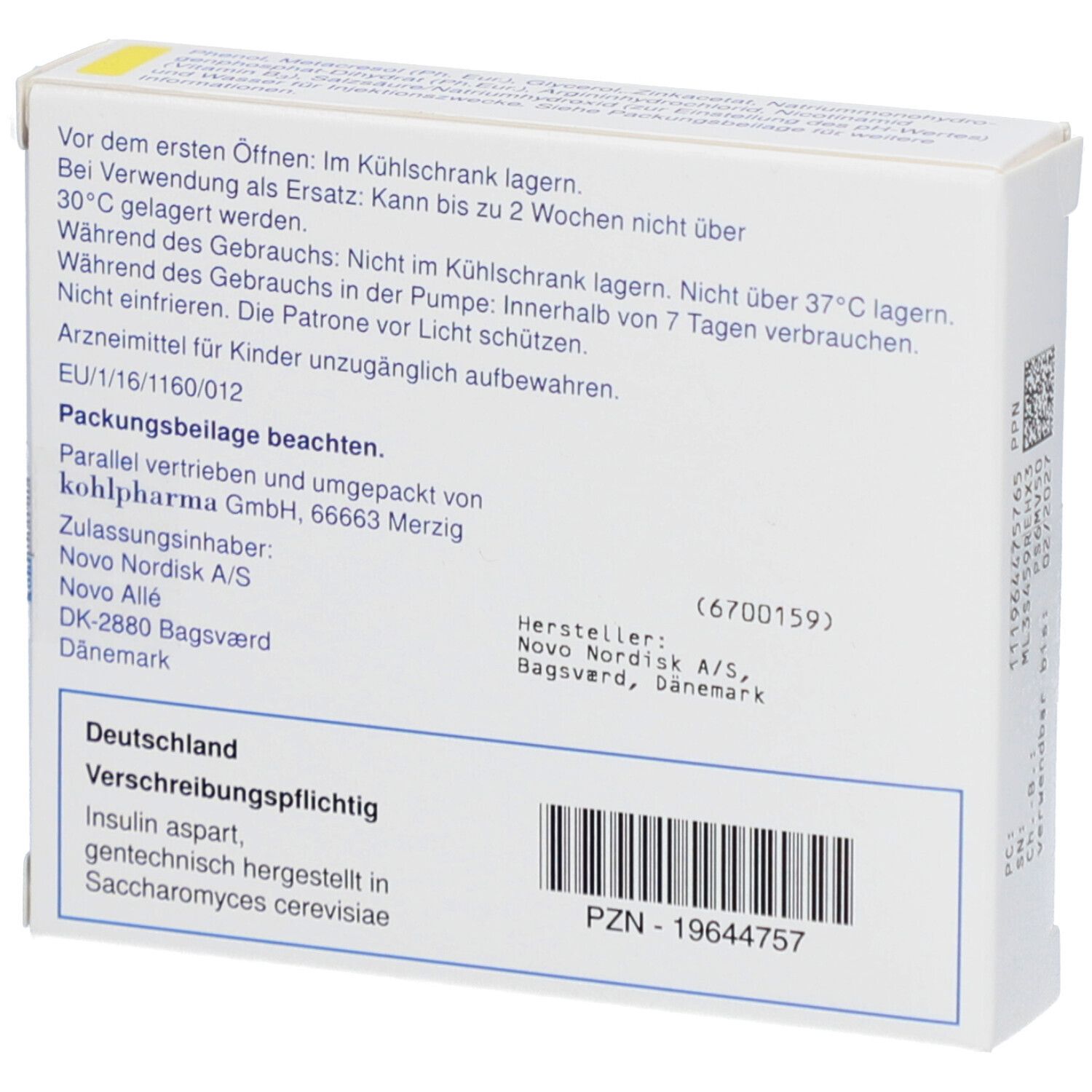 FIASP 100 E/ml PumpCart Inj.-Lsg.in einer Patrone