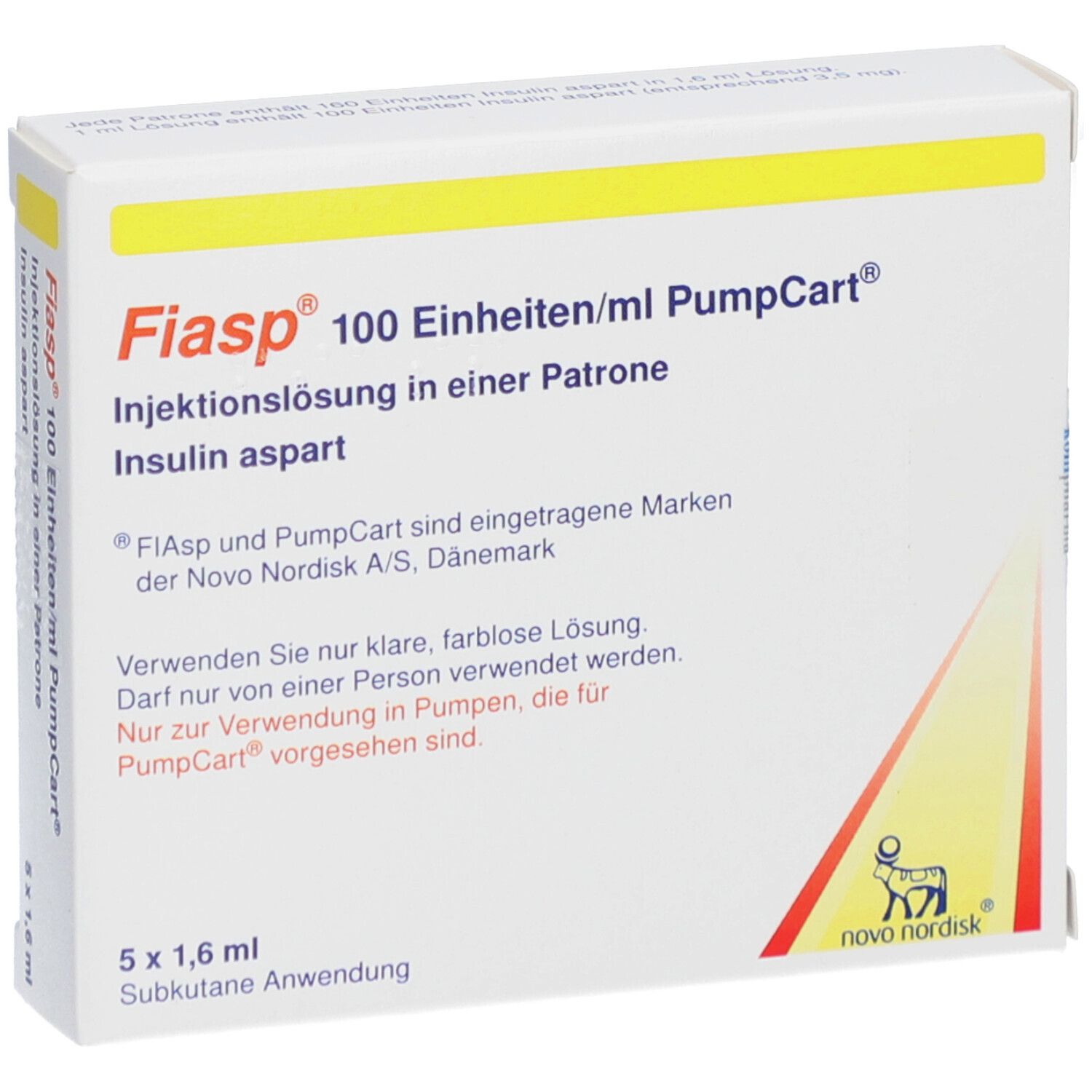 FIASP 100 E/ml PumpCart Inj.-Lsg.in einer Patrone