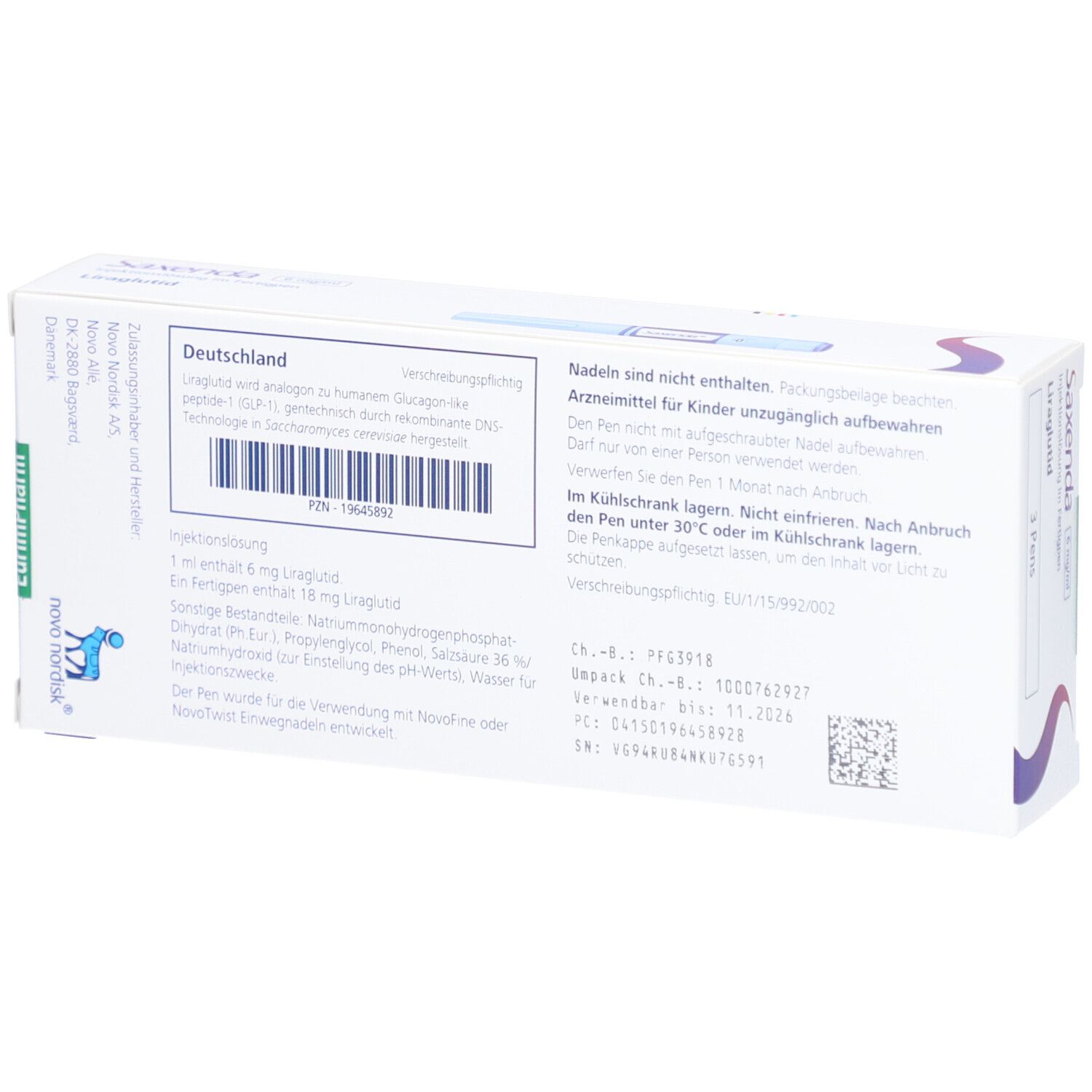 SAXENDA 6 mg/ml Injektionslsg.i.e.Fertigpen