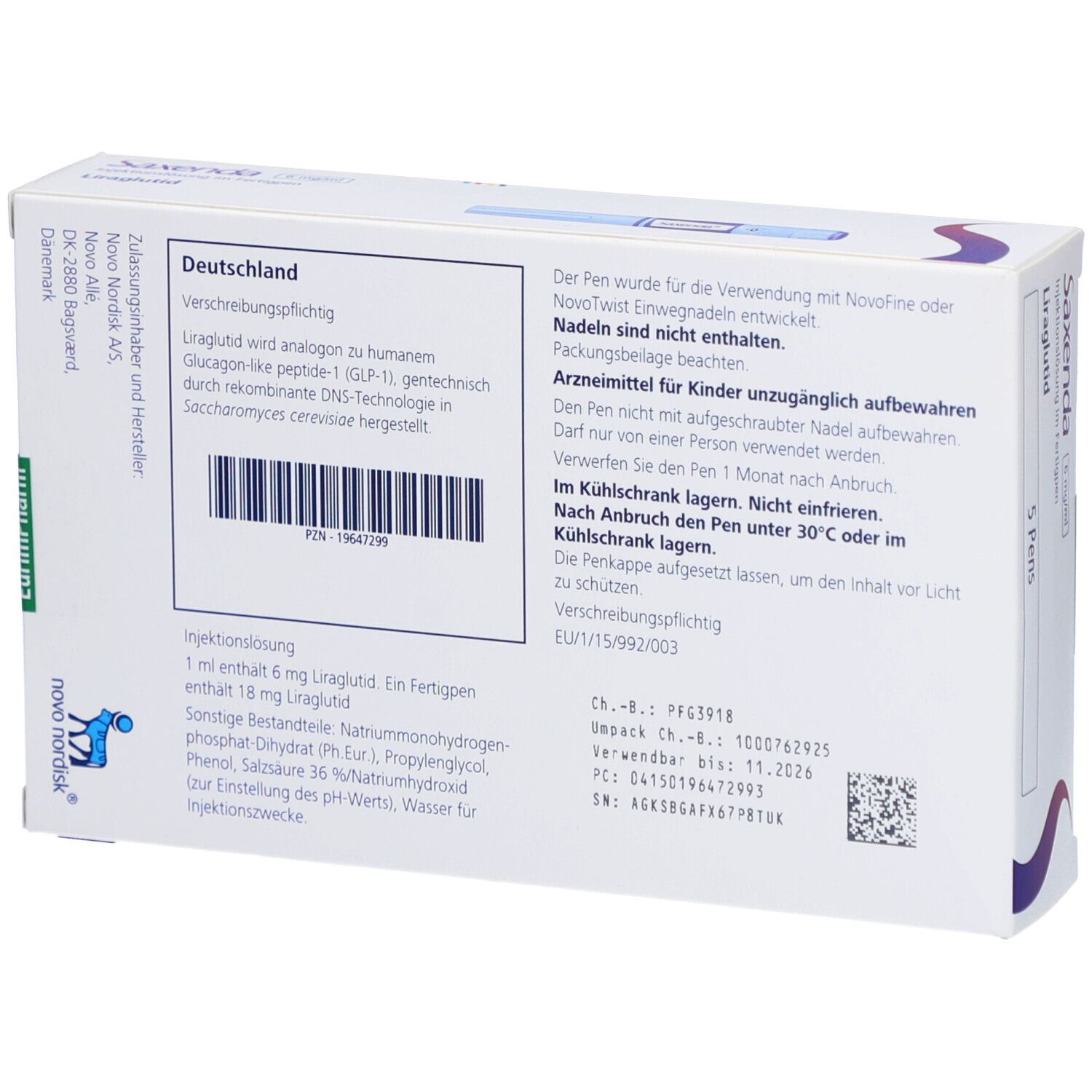 SAXENDA 6 mg/ml Injektionslsg.i.e.Fertigpen