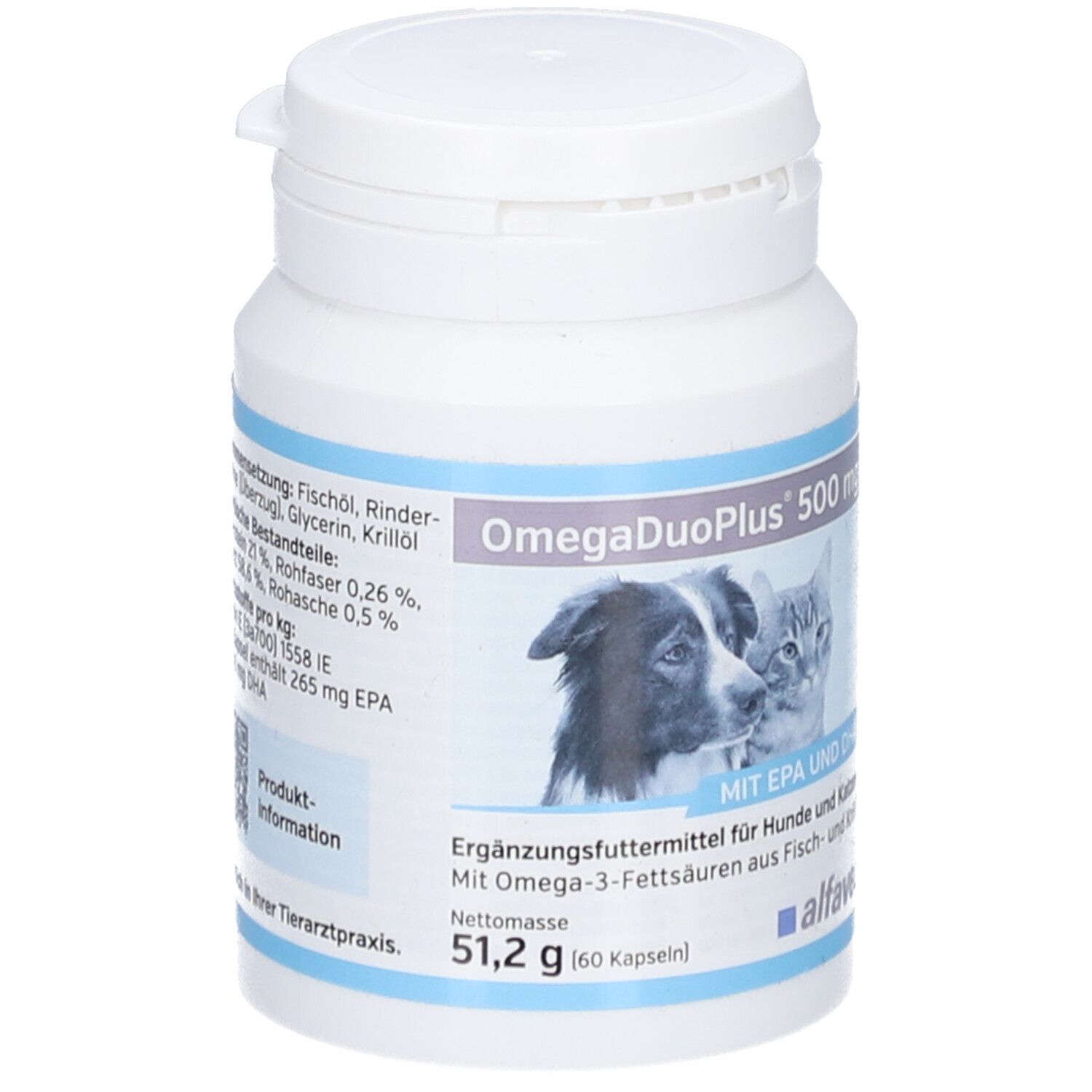Alfavet OmegaDuoPlus 500 mg für Hunde und Katzen