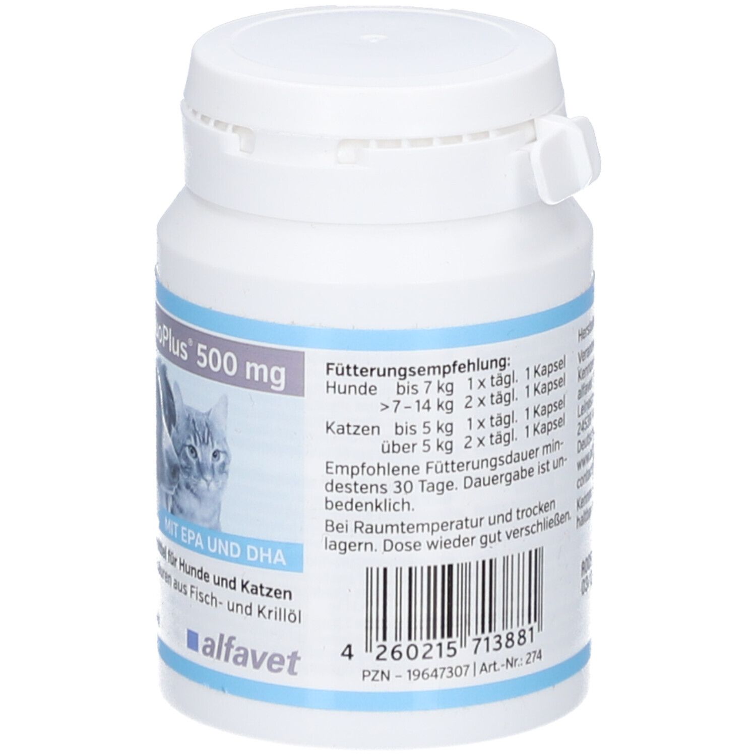 Alfavet OmegaDuoPlus 500 mg für Hunde und Katzen