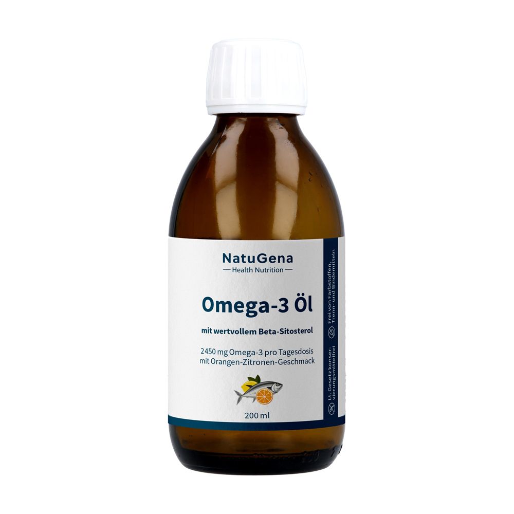 Omega-3 NAT.Fischöl 2450 mg Orangen-Zitronenaroma 200 ml Öl
