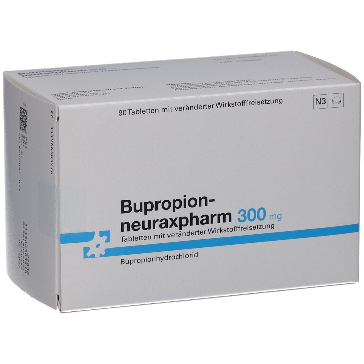 BUPROPION-neuraxpharm 300 mg Tab.verä.Wfrs.