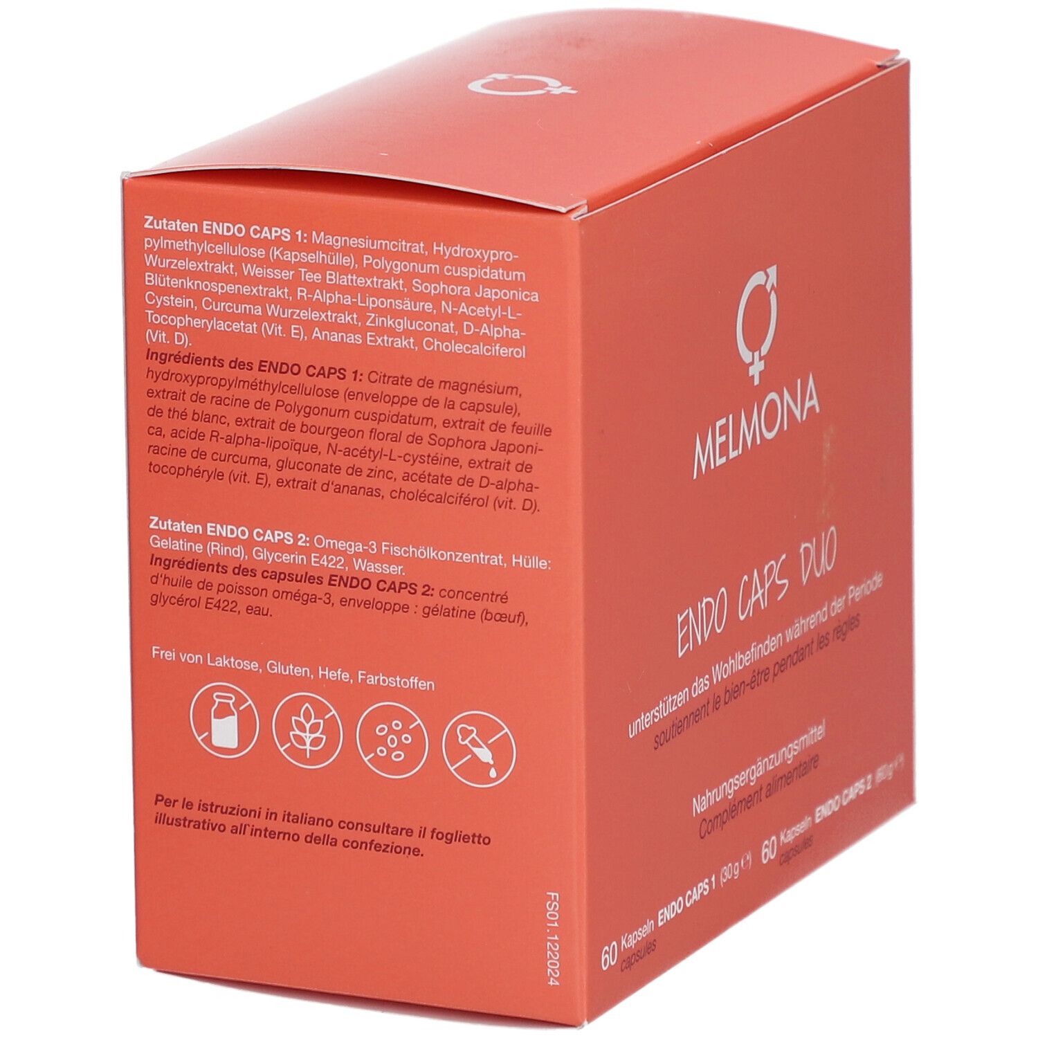 MelMona Endo Caps Duo – Nahrungsergänzung bei Menstruationsbeschwerden