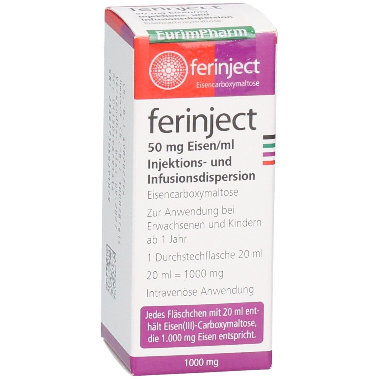 FERINJECT 50 mg Eisen/ml Inj.-/Inf.-Dispers.1000mg