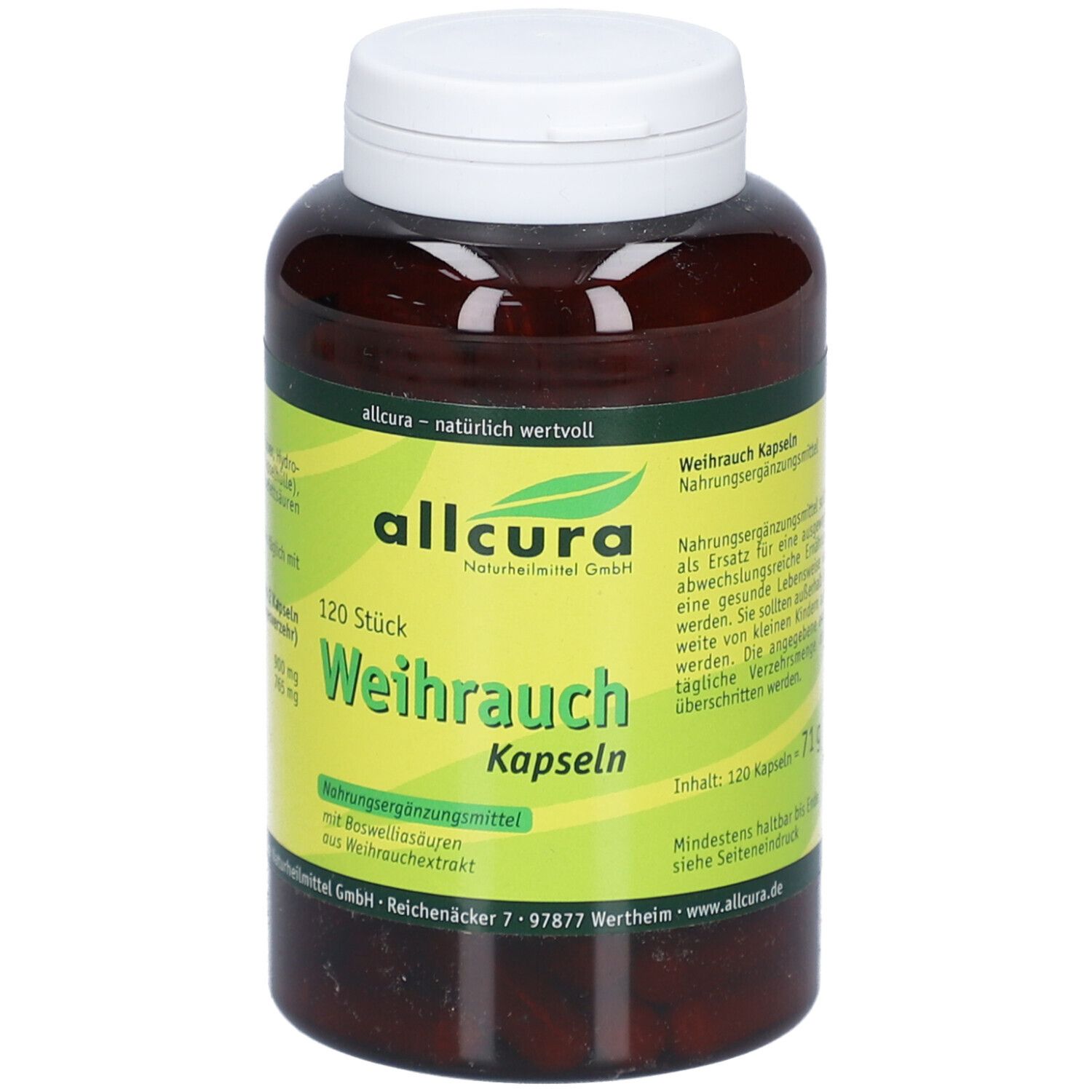 allcura Weihrauch Kapseln – mit Boswelliasäuren aus Weihrauchextrakt