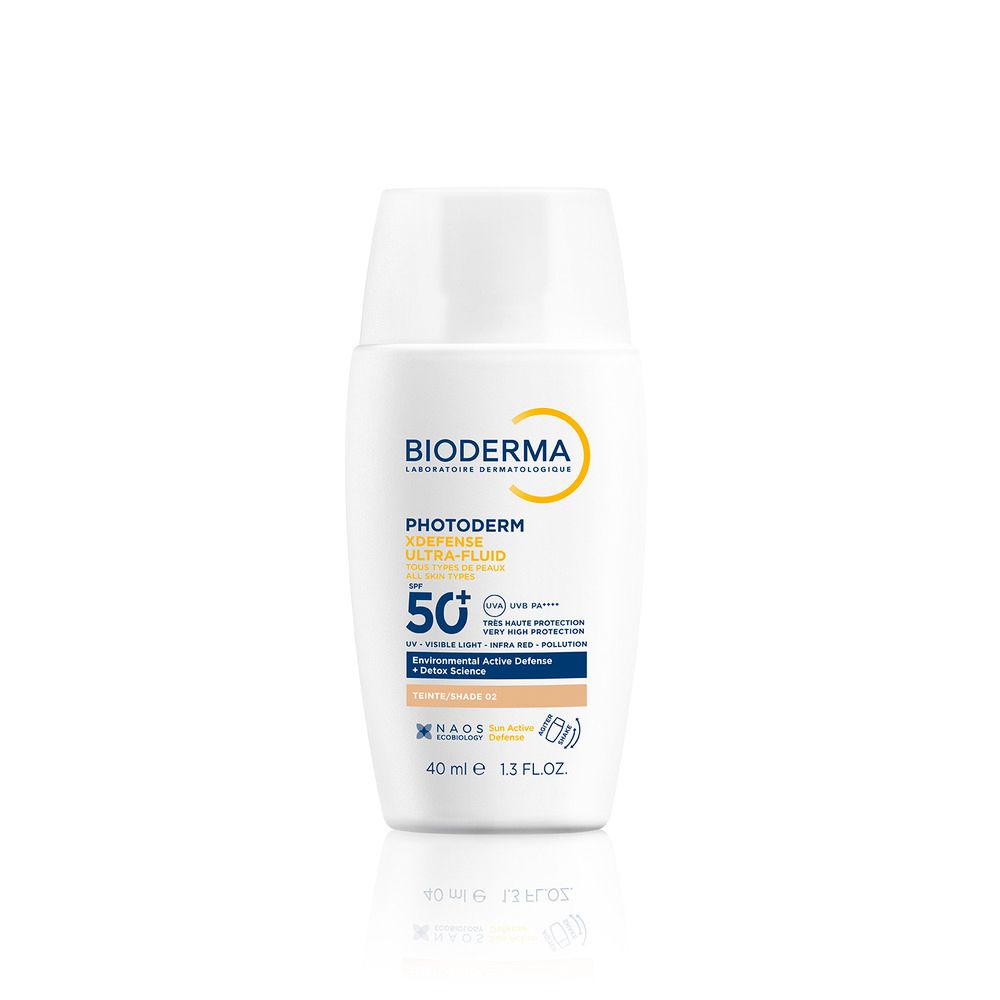 BIODERMA Photoderm XDefense Ultra-fluid LSF 50+ hell getönt I Sehr hoher flüssiger Sonnenschutz mit Detox-Power