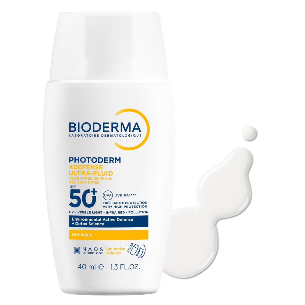 BIODERMA Photoderm XDefense Ultra-fluid LSF 50+ ungetönt I Sehr hoher flüssiger Sonnenschutz mit Detox-Power