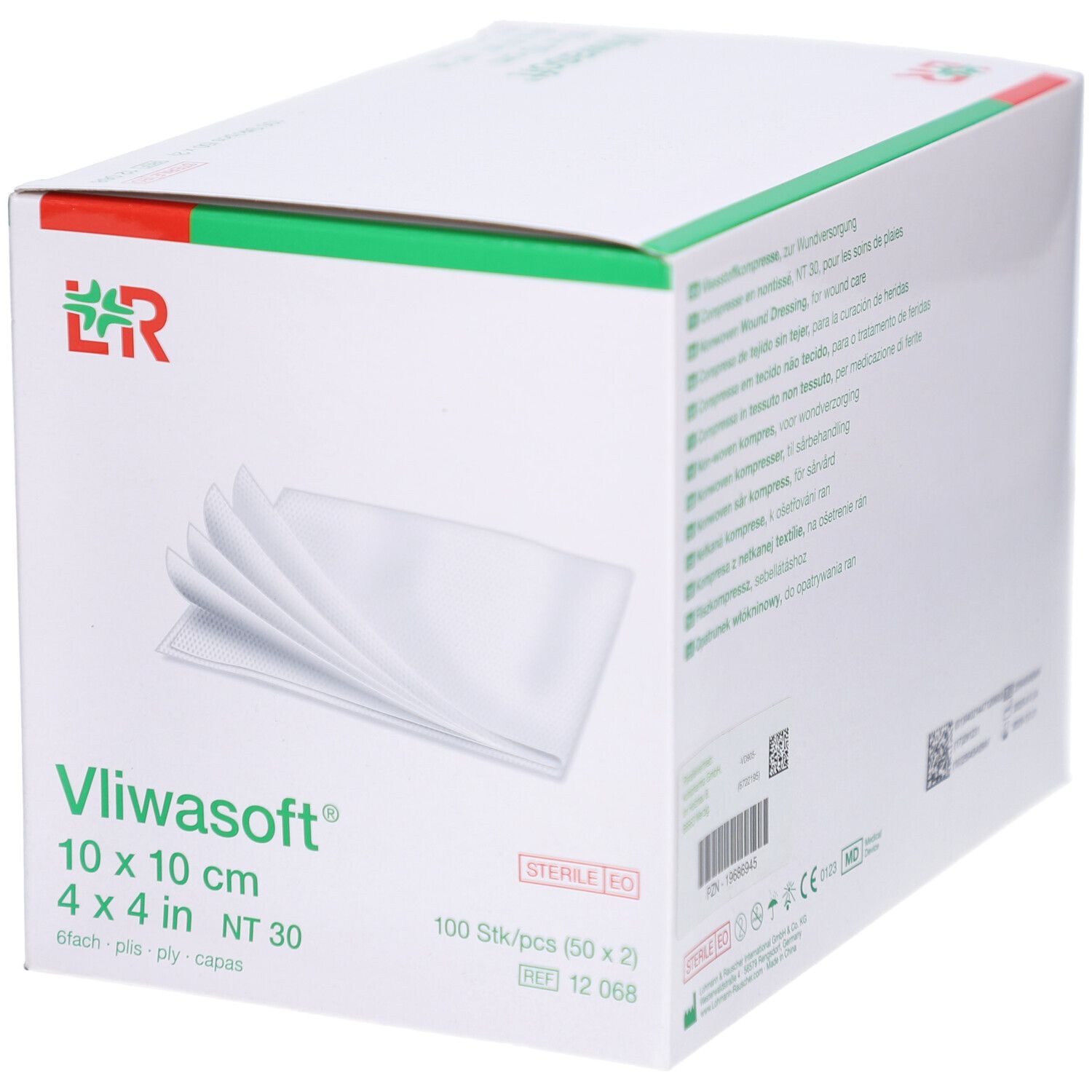 Vliwasoft® Vliesstoffkompresse 10 x 10 cm steril