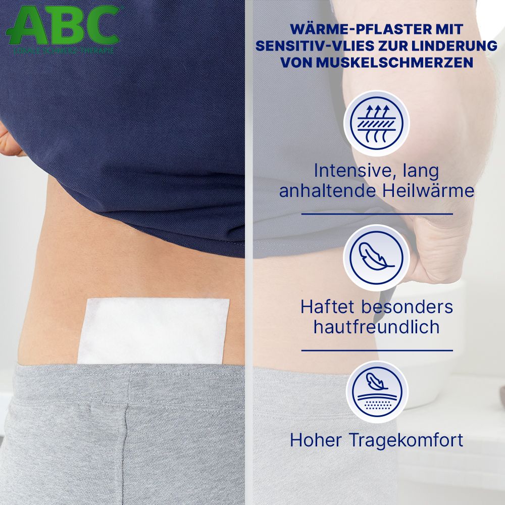 Hansaplast ABC® Wärme-Pflaster mit Sensitiv-Vlies 14 x 10 cm, 2 Pads