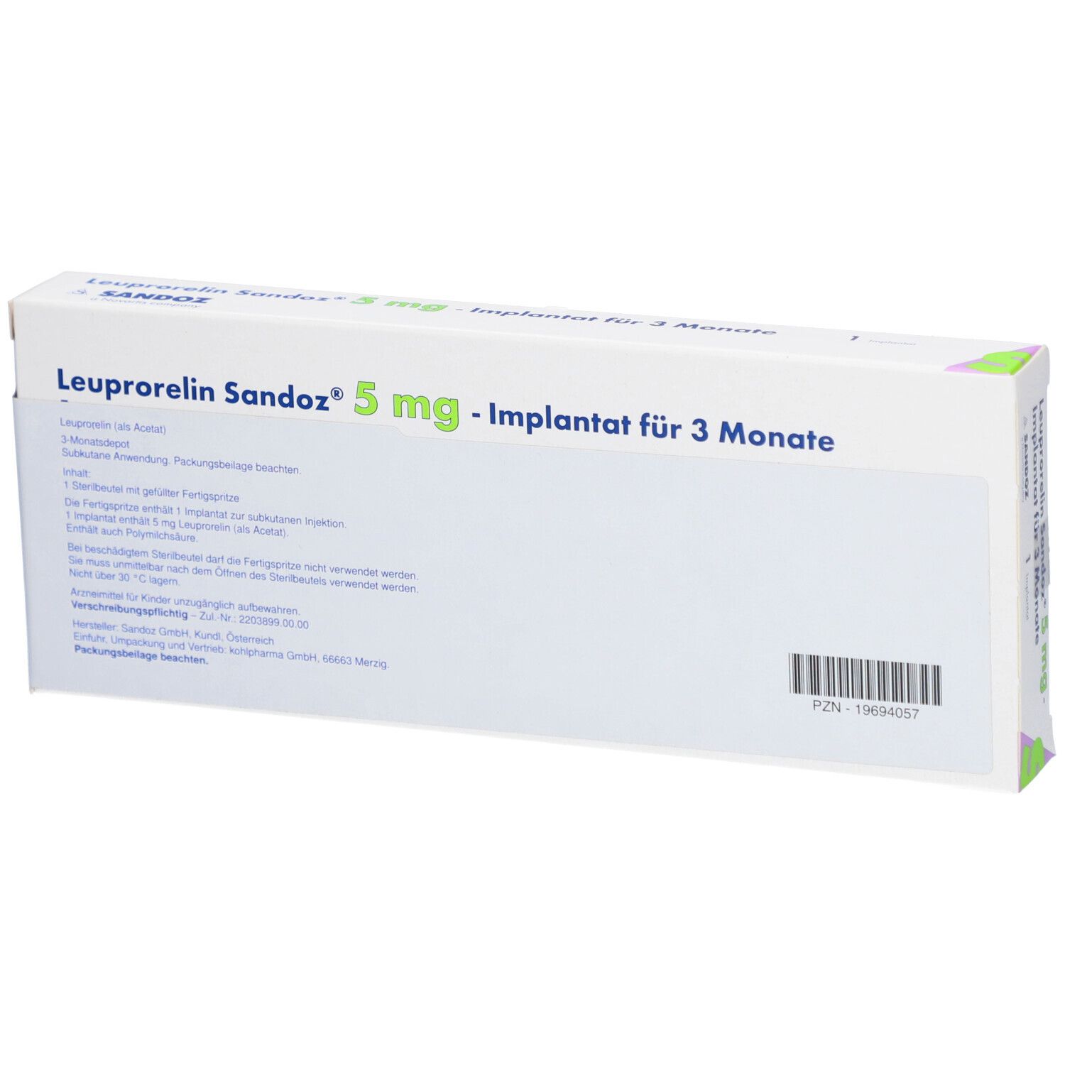 LEUPRORELIN Sandoz 5 mg Impl.3-Monats-Depot i.e.F