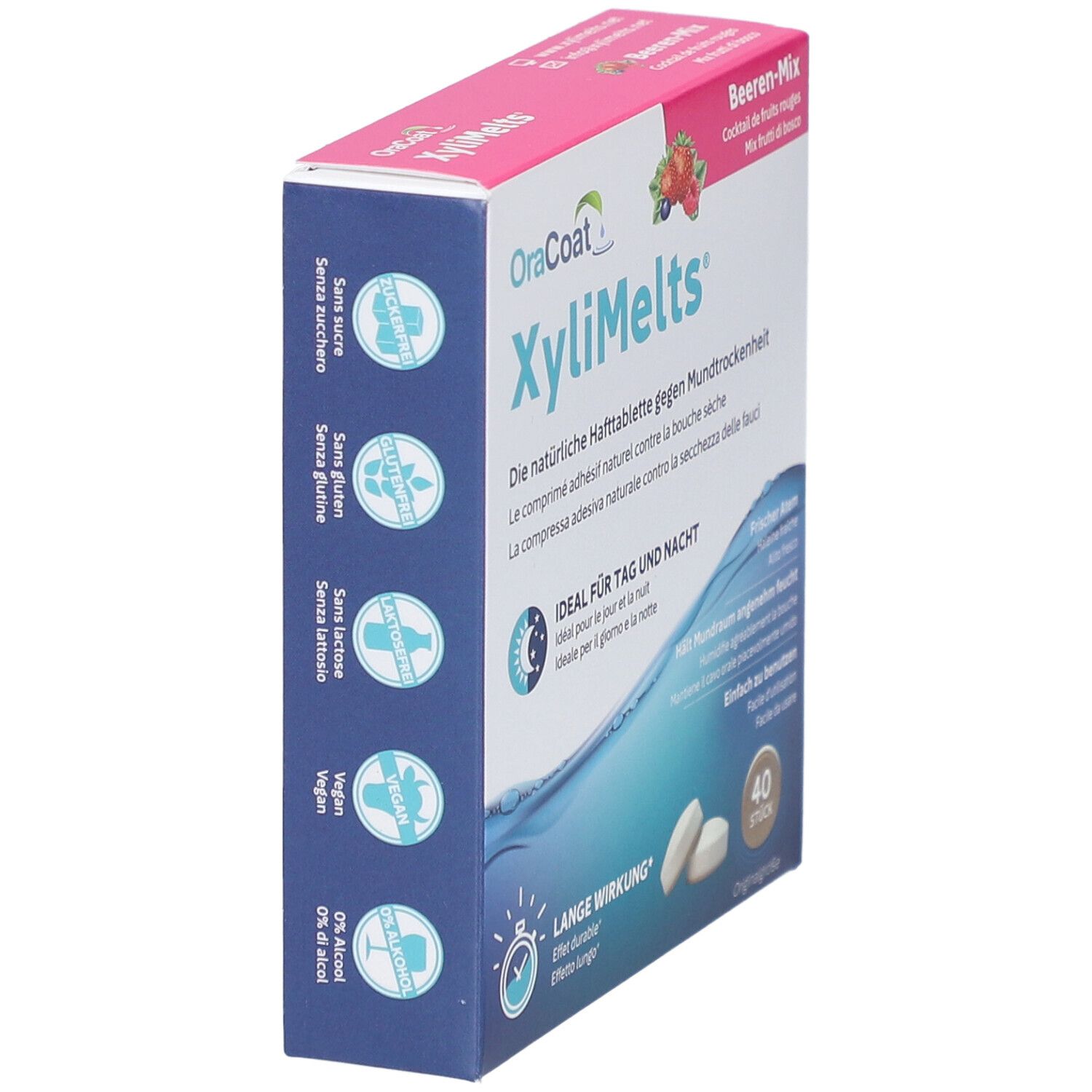 OraCoat® XyliMelts Hafttabletten Beeren-Mix gegen Mundtrockenheit