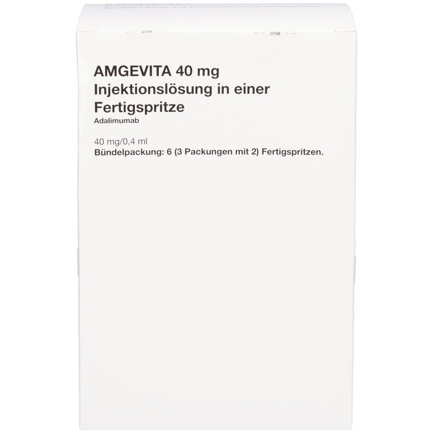 AMGEVITA 40 mg Injektionslösung in einer Fertigspritze. Adalimumab. 40 mg/0,4 ml.