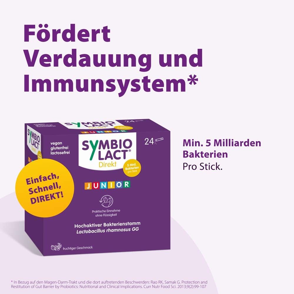 SymbioLact Direkt JUNIOR – 24 Sticks mit 5 Mrd. Lactobacillus rhamnosus GG