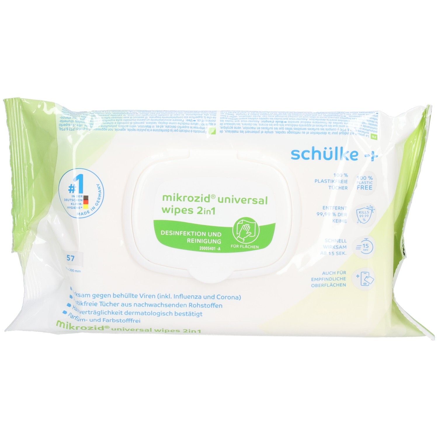 Mikrozid universal wipes 2in1 Flächendes. 57 St Tücher