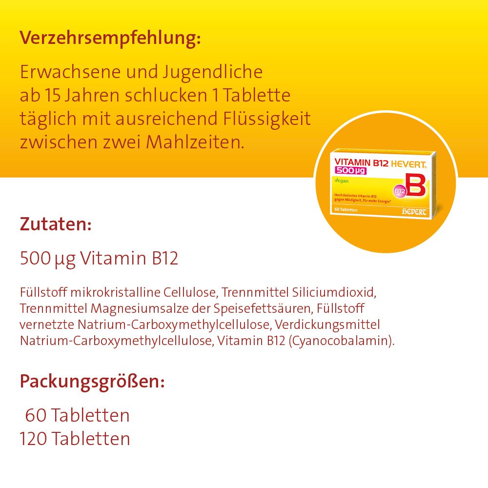 VITAMIN B12 HEVERT® 500 µg