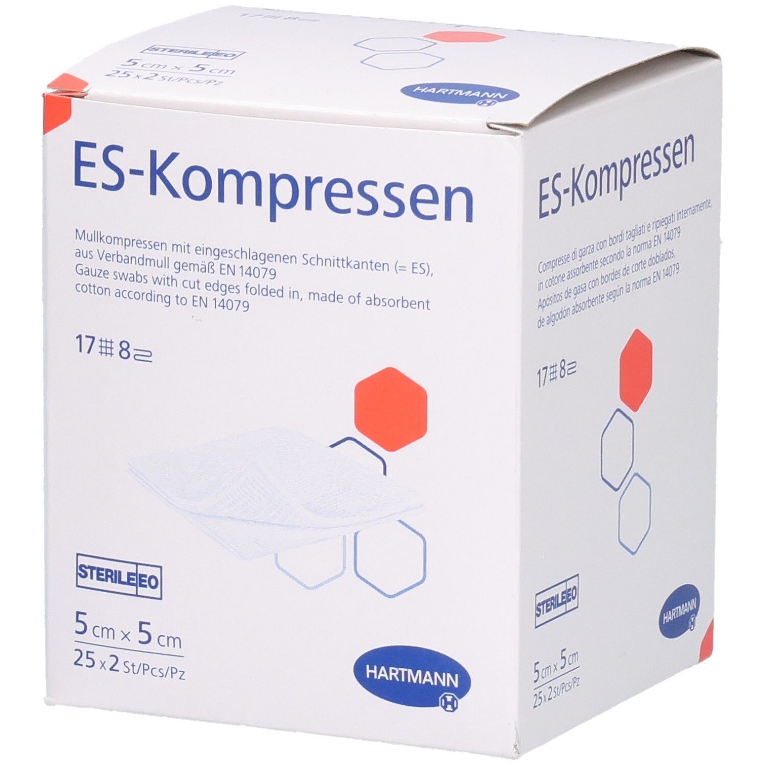 Es-Kompressen steril 5x5 cm 8fach 25x2 St Kompressen