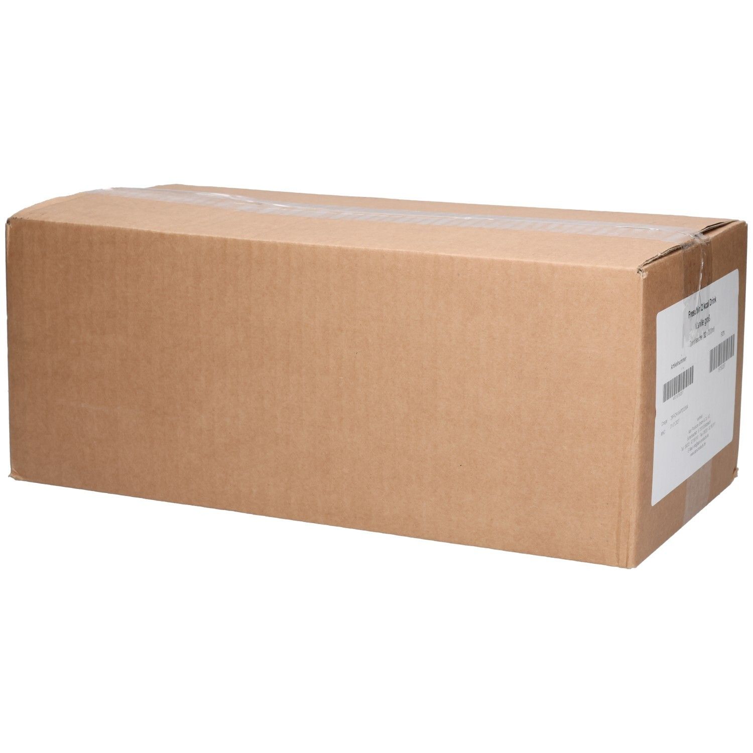 Geschlossener Karton mit Etikett: Fresubin® 2 KCAL Drink Vanille, Trinkflasche (32 x 200ml).