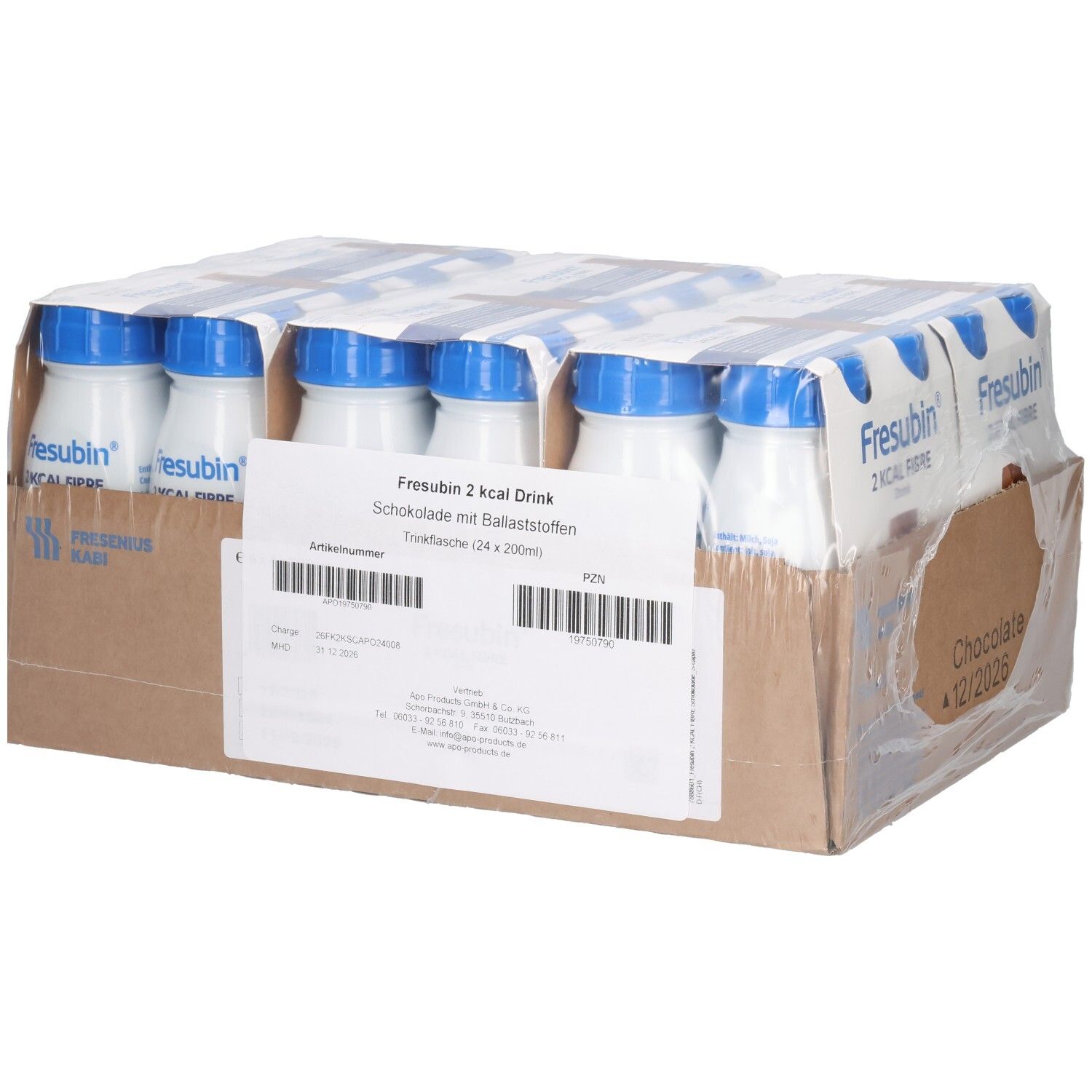 Fresubin 2 kcal Fibre Drink Schokolade Trinkfl. 24x200 ml Flüssigkeit