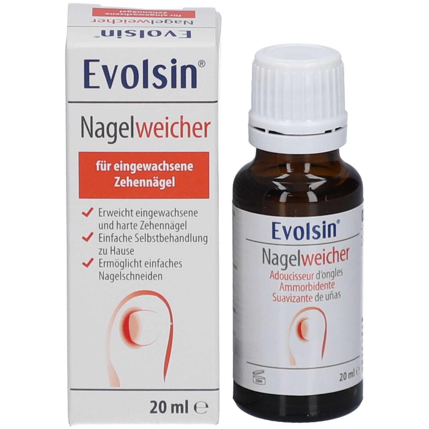 Evolsin Nagelweicher für eingewachsene Zehennägel - 20ml