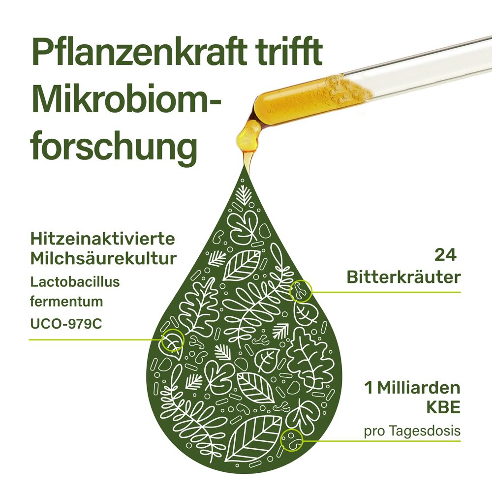 Nupure Proba Bitter Naturkräuter Tropfen - 24 Kräuterextrakte und hitzeinaktivierter Milchsäurebakterienstamm in einer ausgewogenen Bitterstoffformel