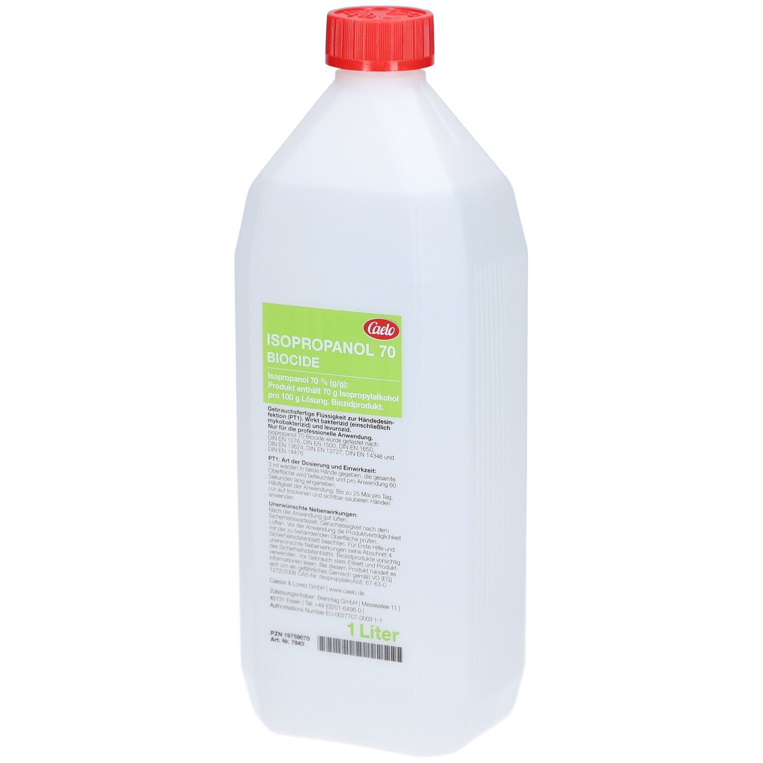 Isopropanol 70 Biocide Caelo HV-Packung Händedes. 1 l Flüssigkeit