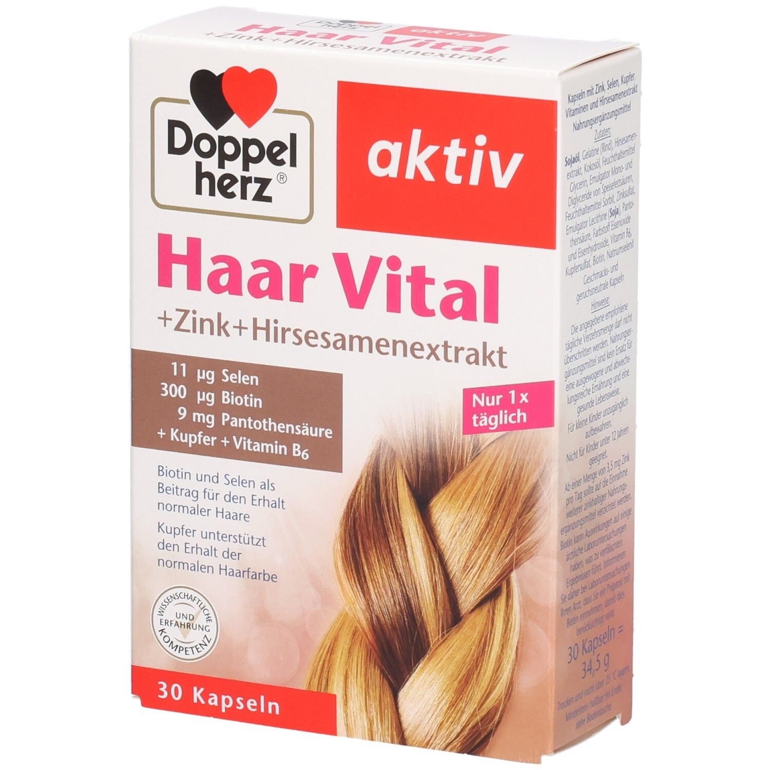 Doppelherz Haar Vital+Zink+Hirse Kapseln 30 St