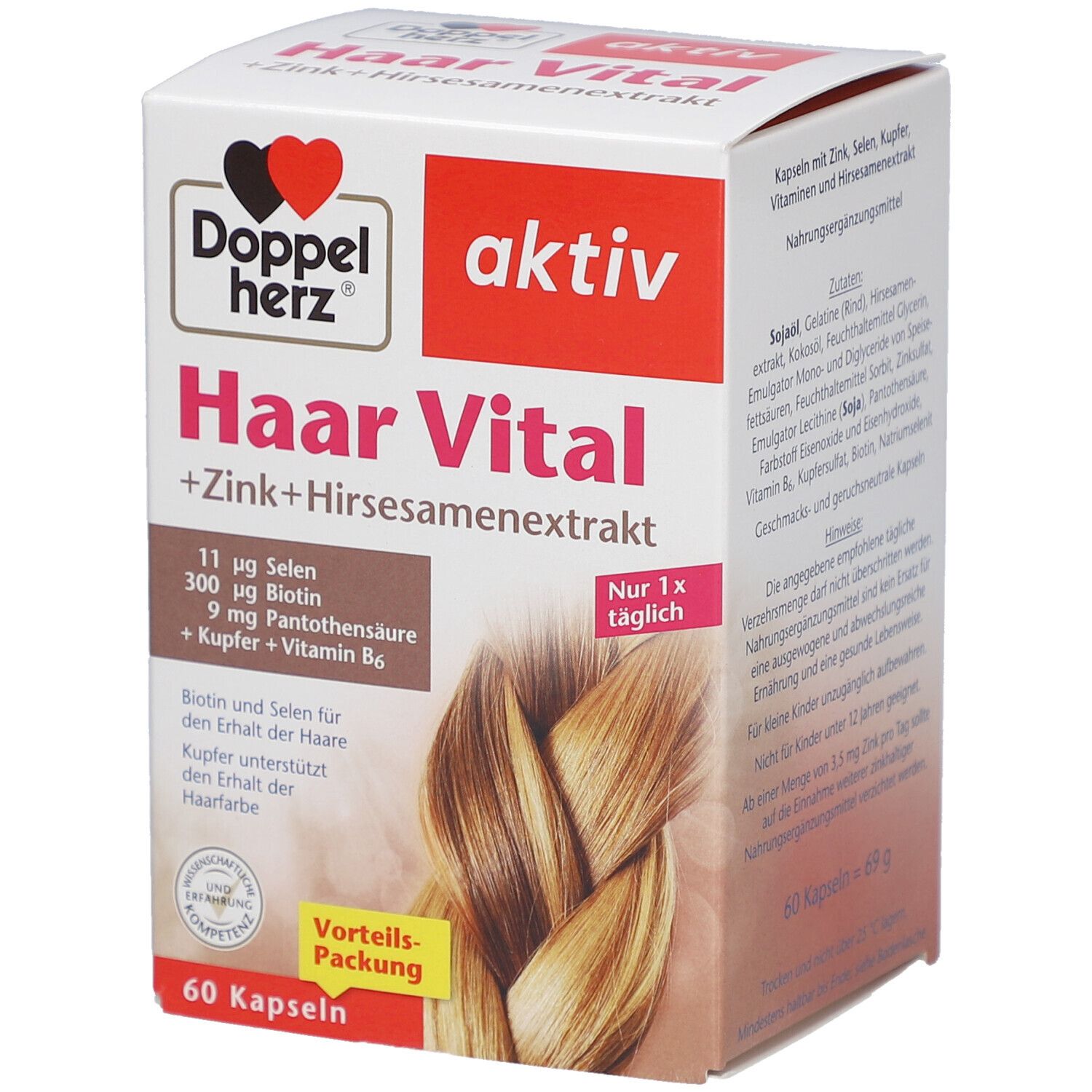 Doppelherz Haar Vital+Zink+Hirse Kapseln 60 St
