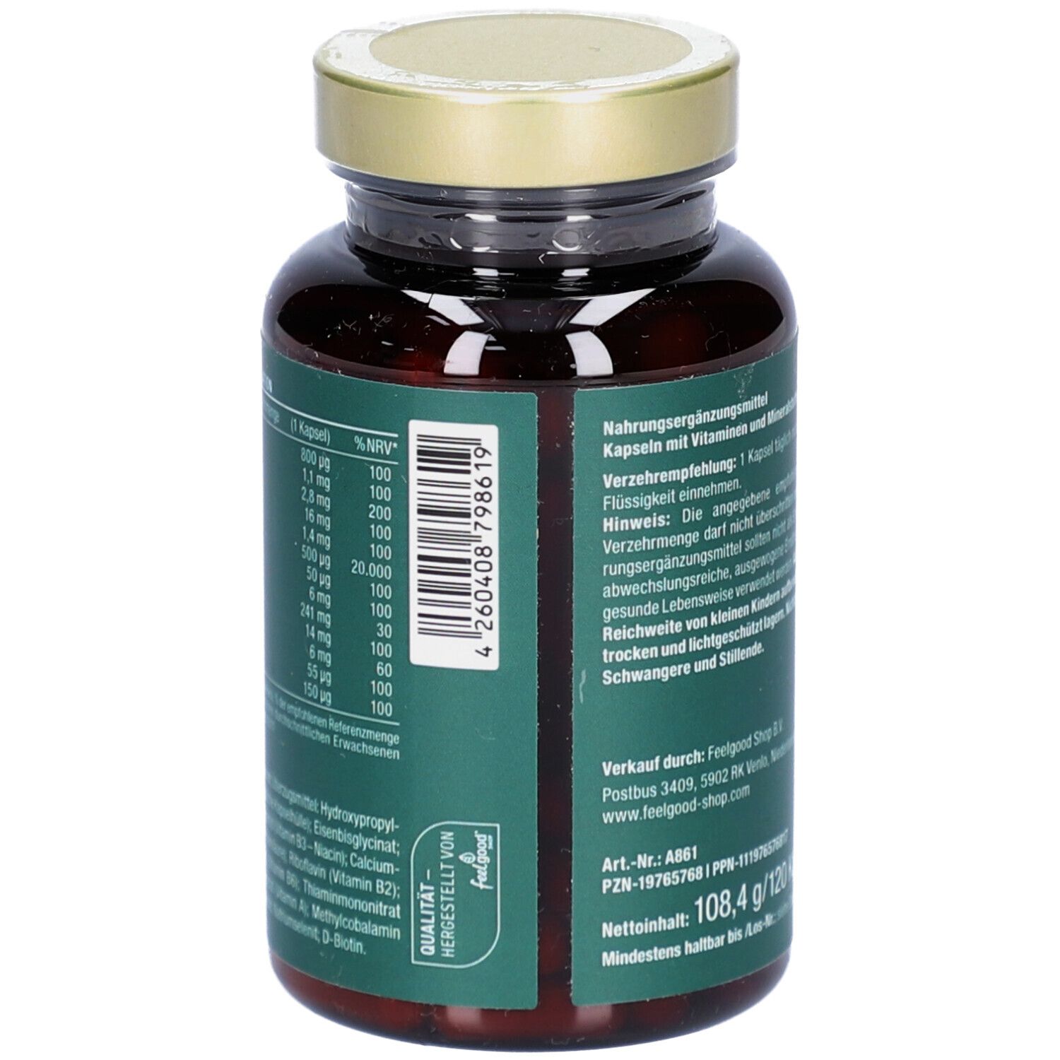 vitactiv Vegan Essentials 13-in-1-Komplex Kapseln mit Vitaminen und Mineralstoffen