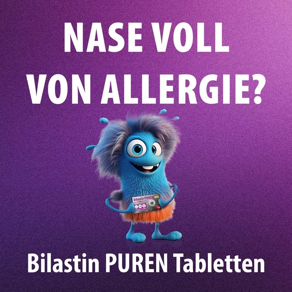 Bilastin PUREN  - Antiallergikum zur Linderung von Allergie, langanhaltende Wirkung, einfache Einnahme