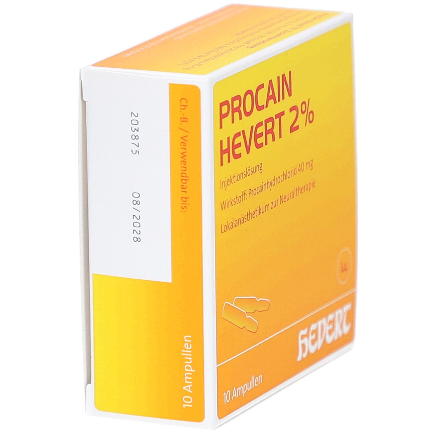 PROCAIN Hevert 2% Injektionslösung Ampullen