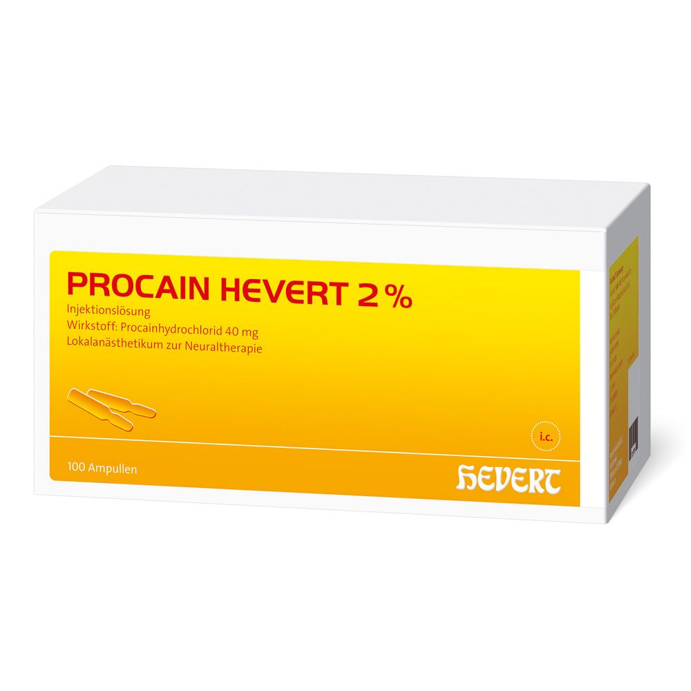 Procain Hevert 2% Injektionslösung Ampullen 100x2 ml