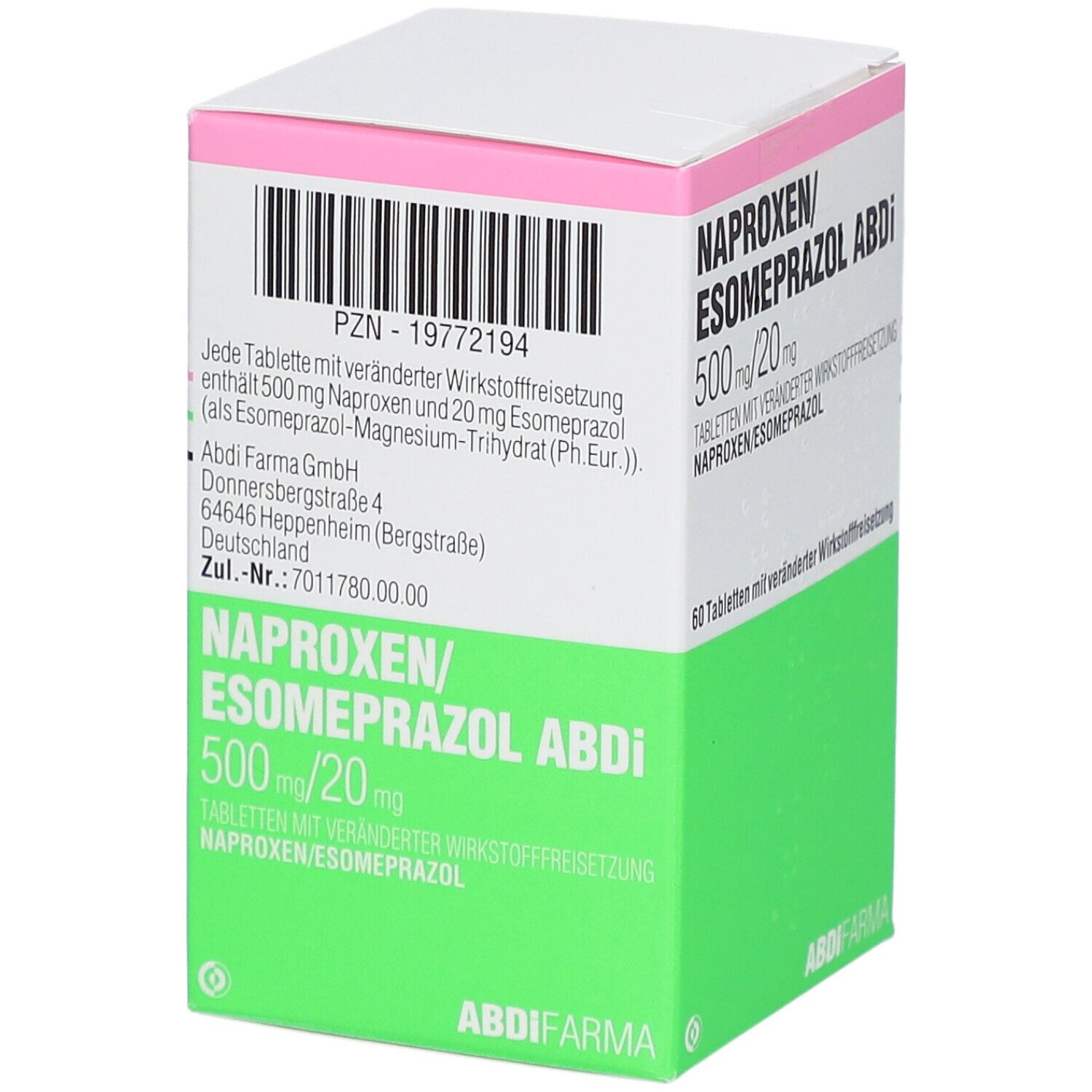NAPROXEN/Esomeprazol Abdi 500 mg/20 mg TVW